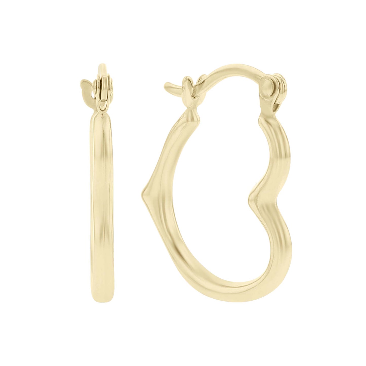 Forever Love Gold Heart Hoop Earrings