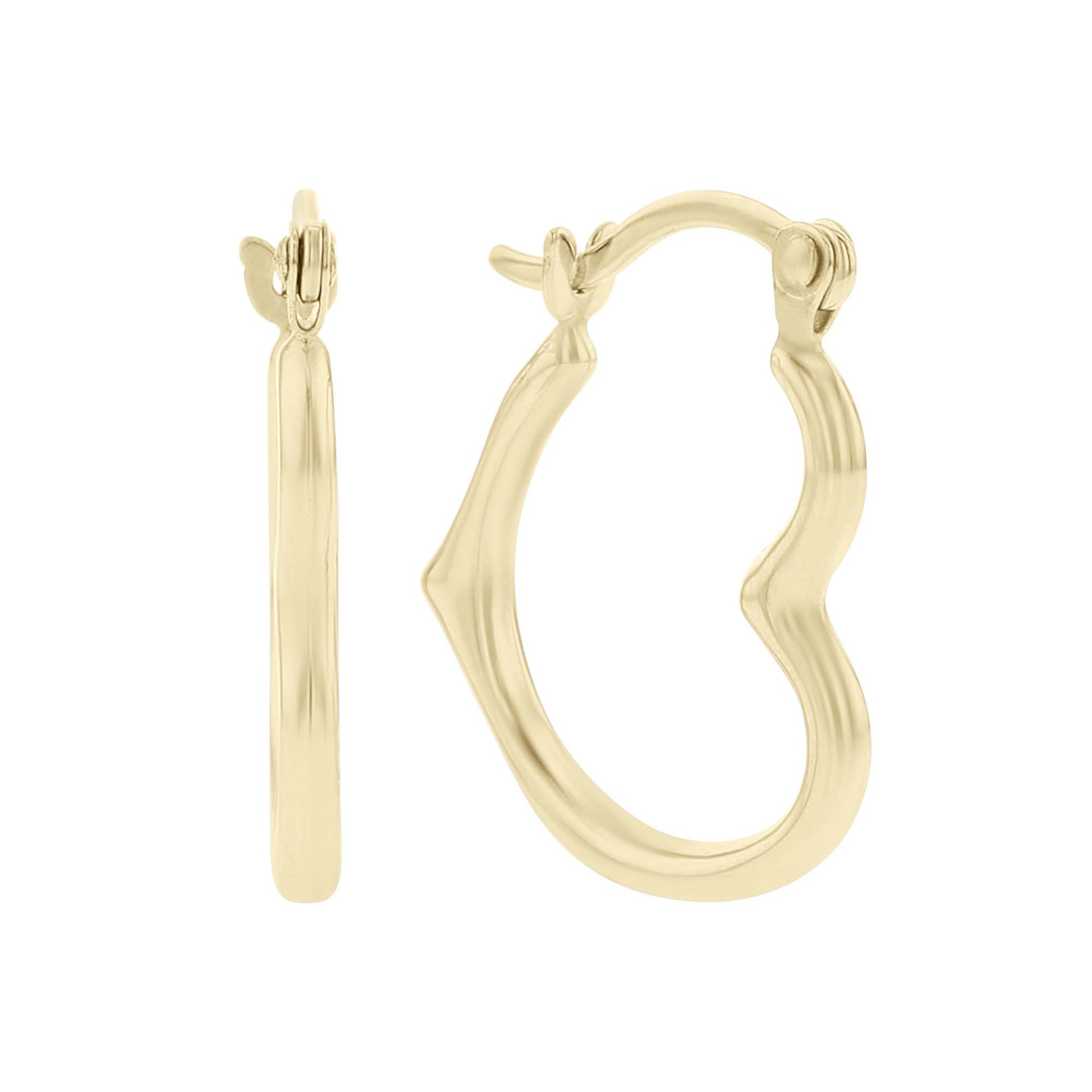 Forever Love Gold Heart Hoop Earrings
