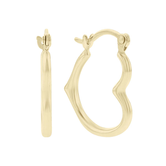 Forever Love Gold Heart Hoop Earrings
