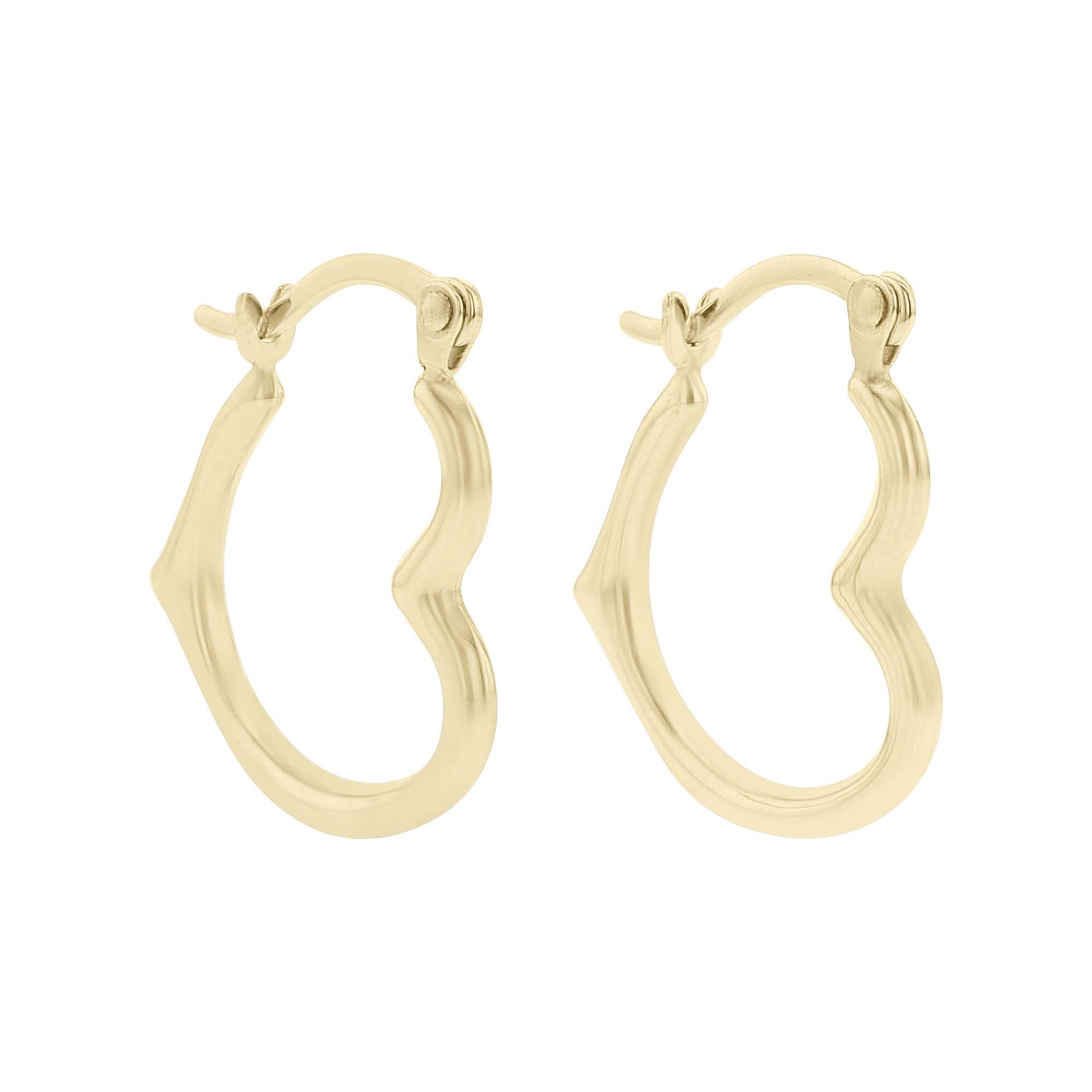 Forever Love Gold Heart Hoop Earrings