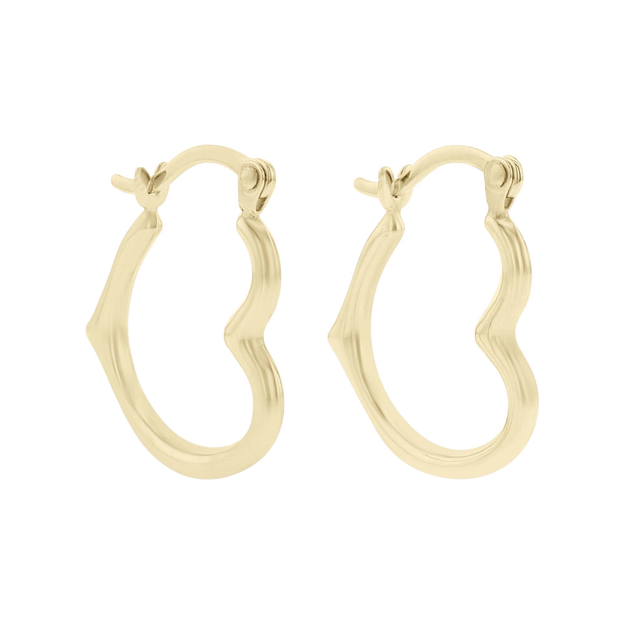 Forever Love Gold Heart Hoop Earrings