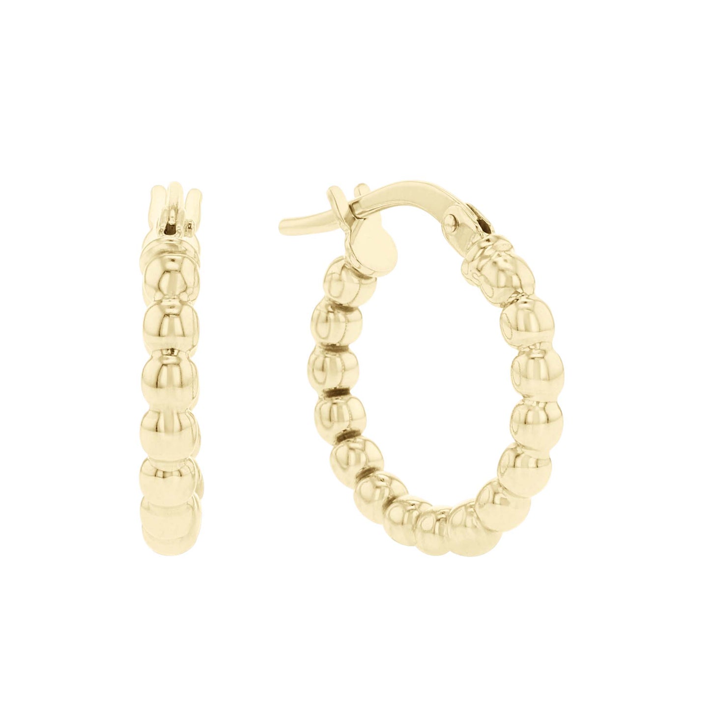 Lisbon Beaded Gold Hoop Earrings