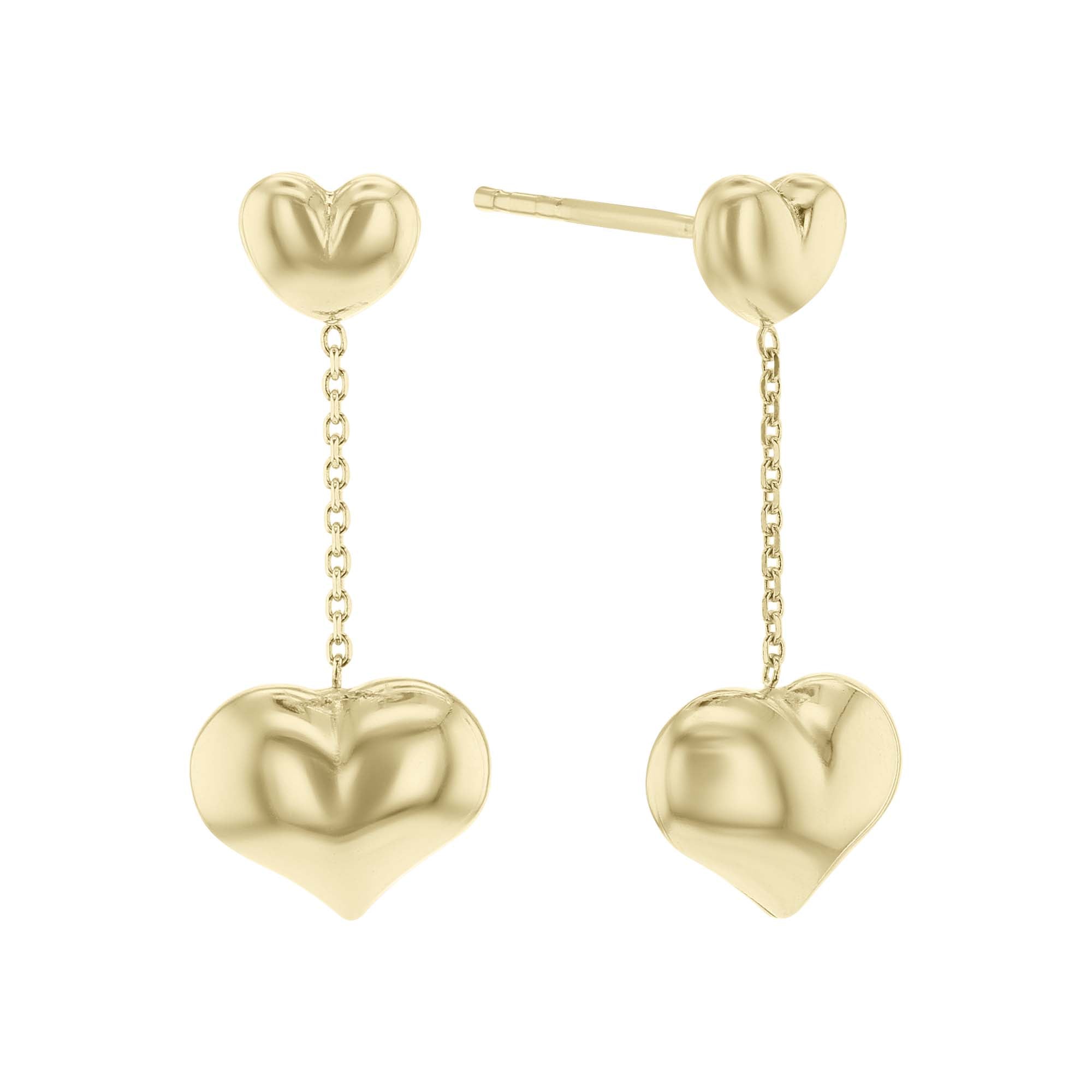 Maggie Mini Bubble Heart Gold Drop Earrings – Steven Singer Jewelers