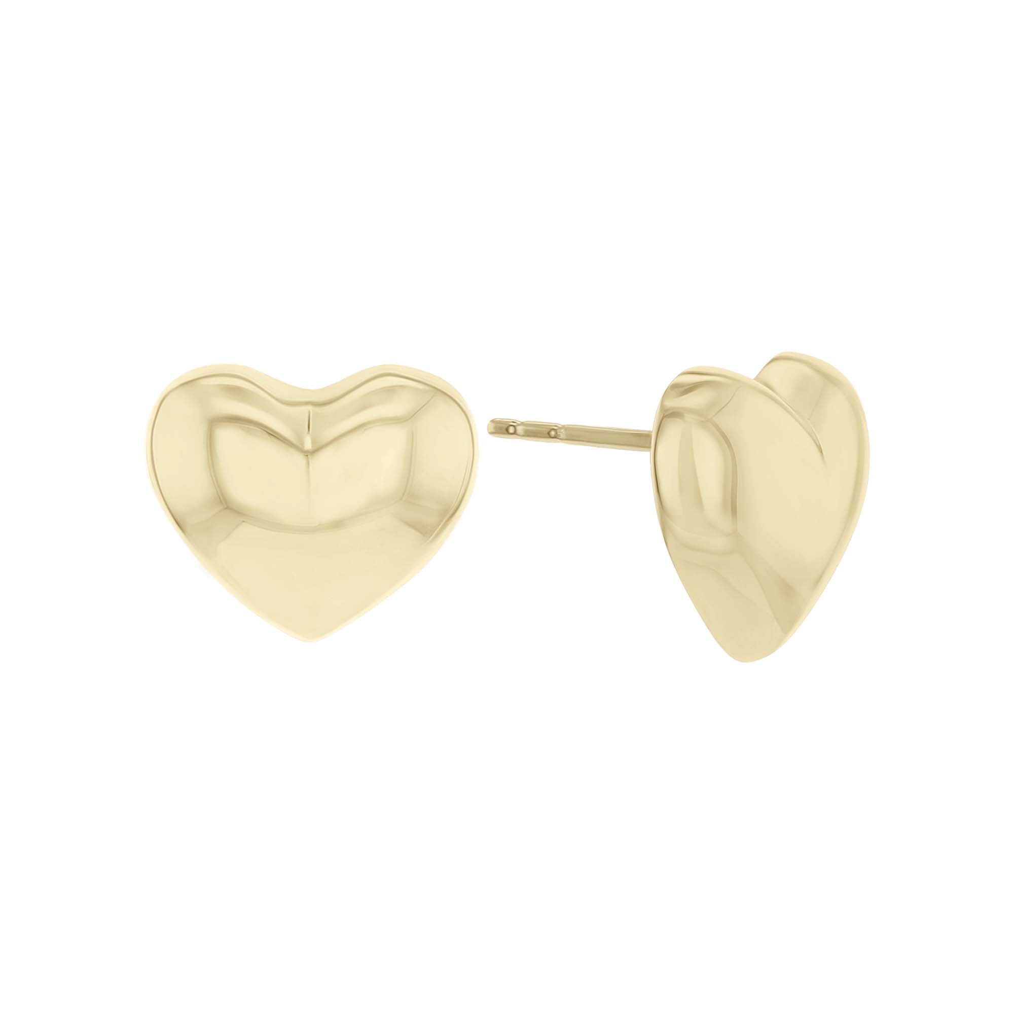 Agra Heart Gold Earrings- Small