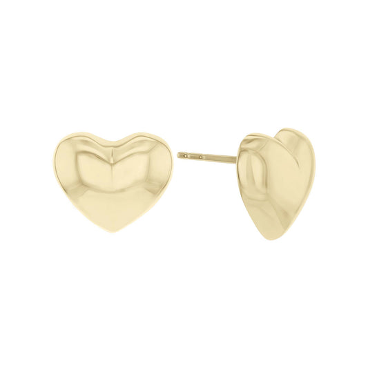 Agra Heart Gold Earrings- Small