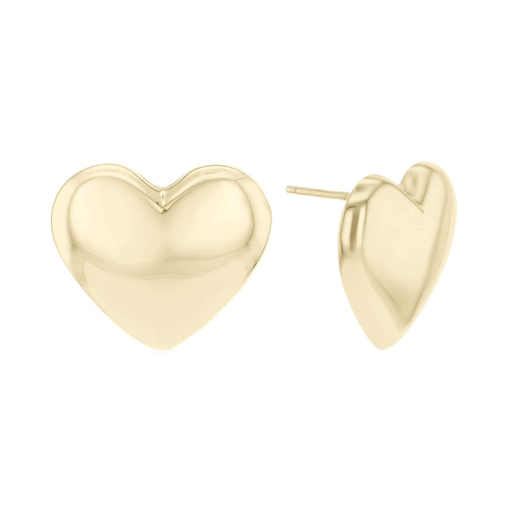 Agra Heart Gold Earrings- Large