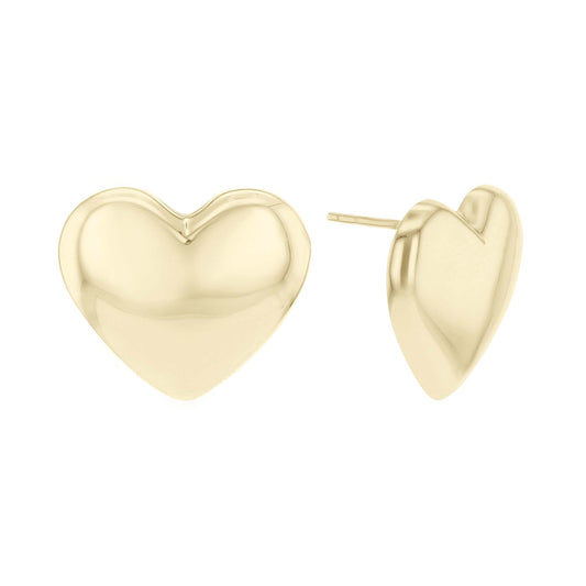Agra Heart Gold Earrings- Large