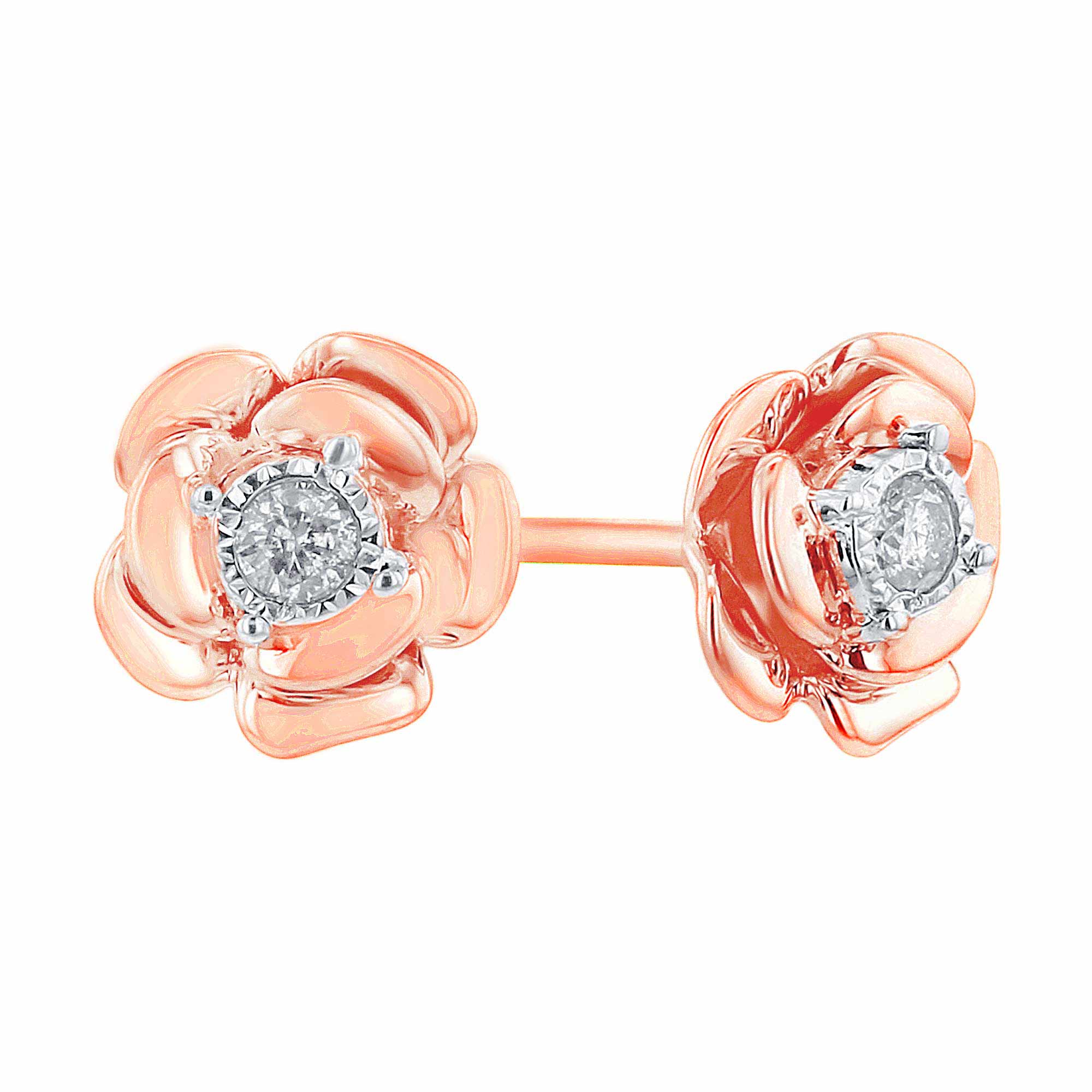 Silver Mirage Rosa Diamond Earrings