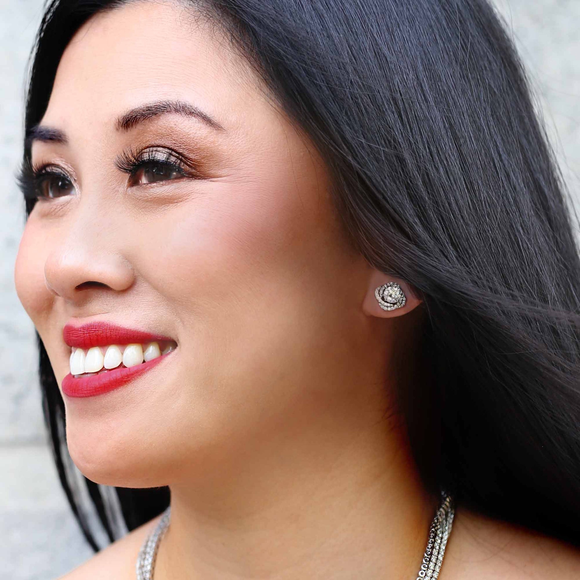 Divine Swirl Diamond Stud Jackets 3/8ct