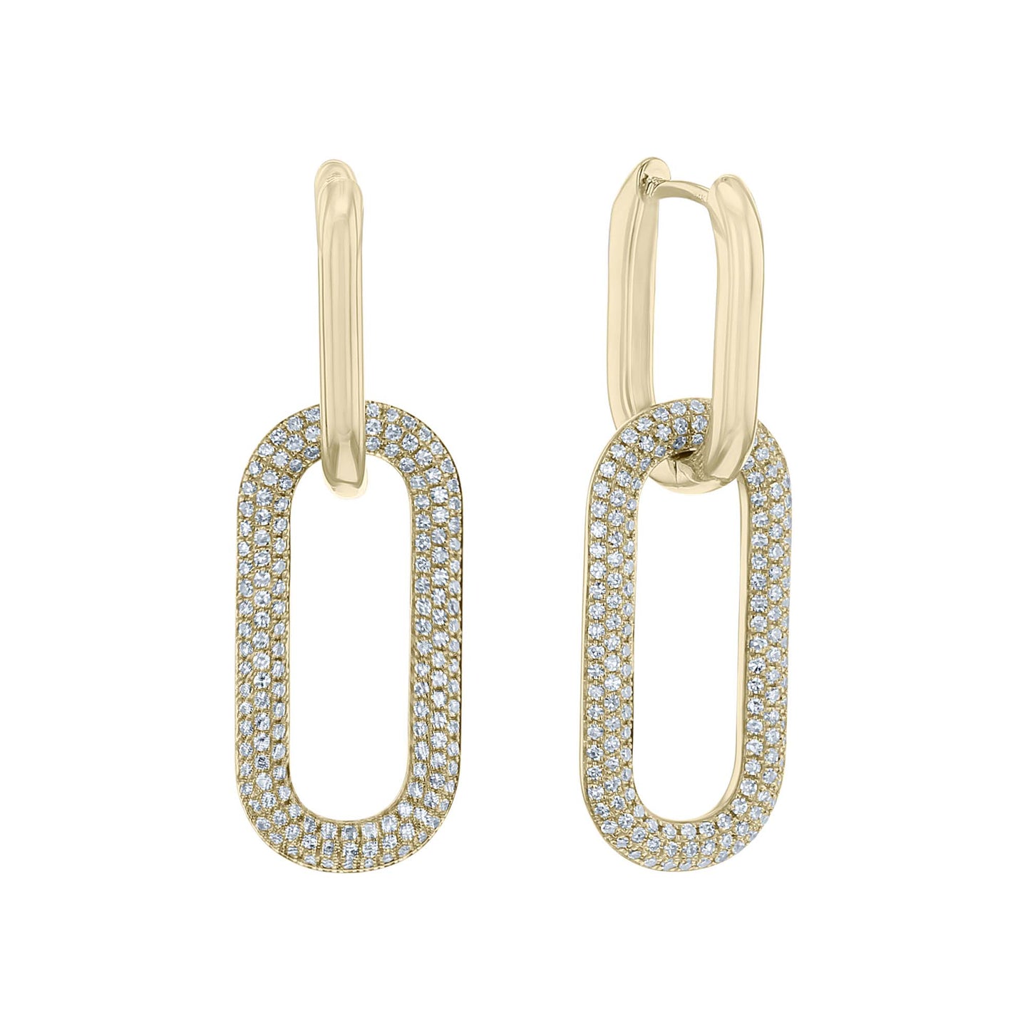 Parker Paper Clip Diamond Earrings