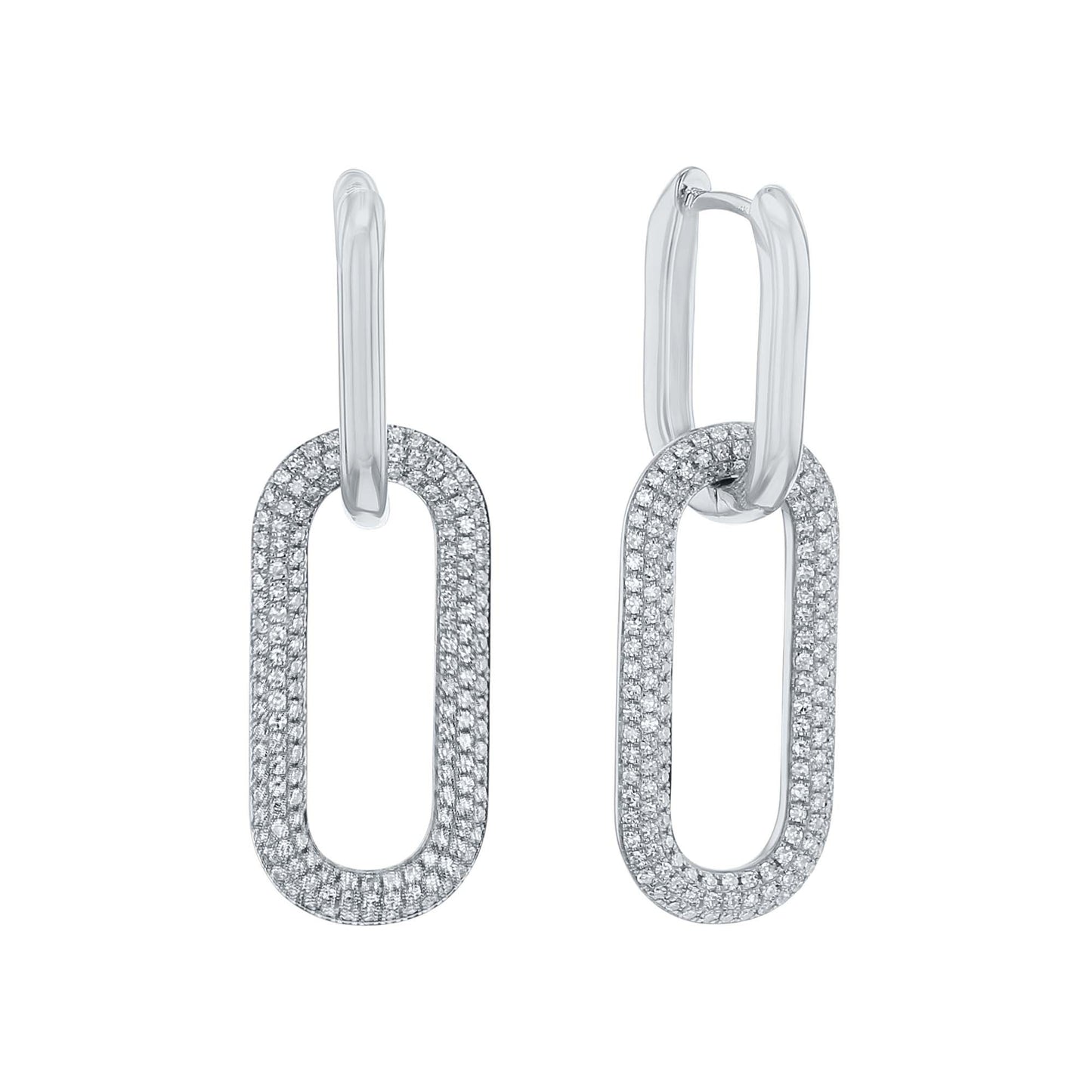 Parker Paper Clip Diamond Earrings