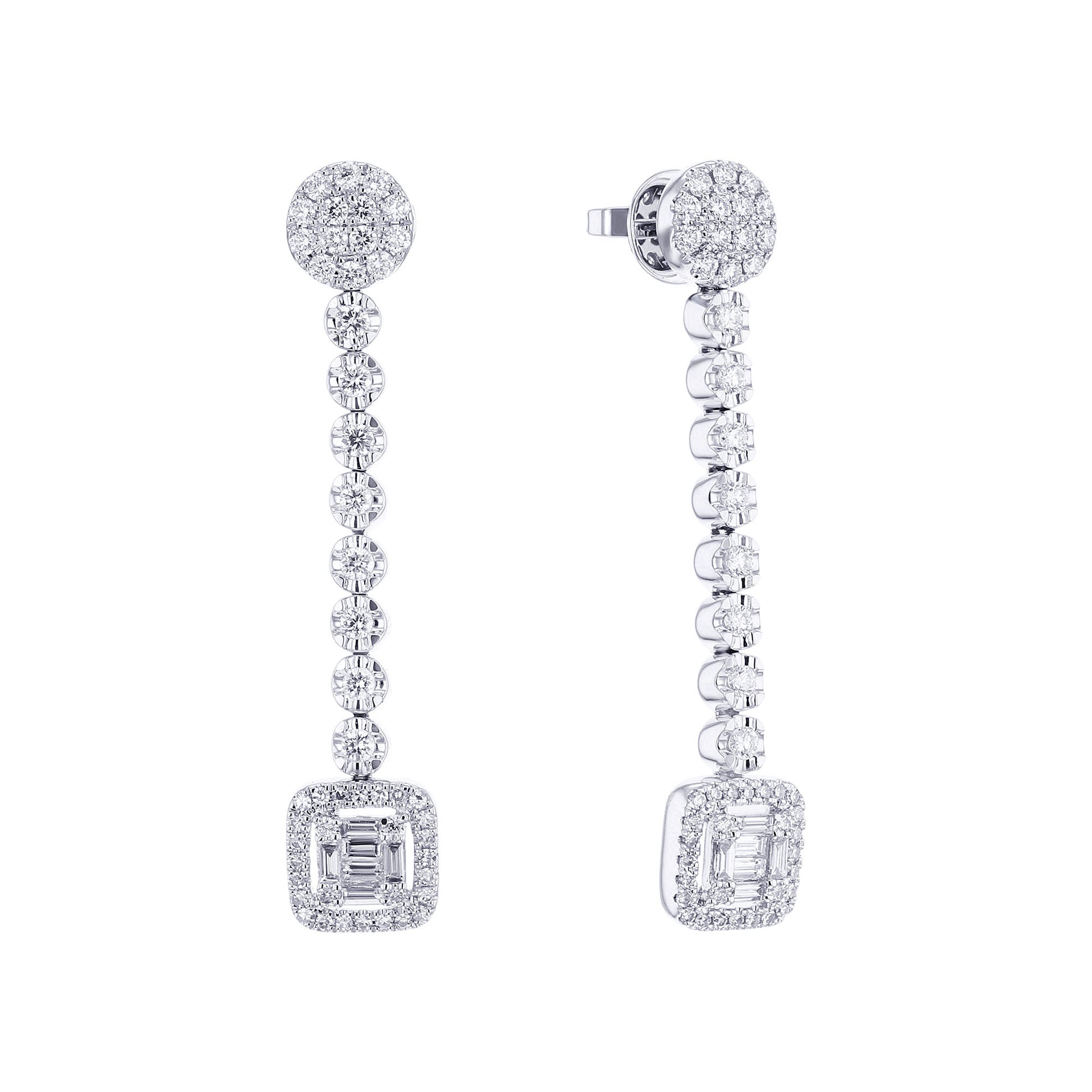 Rockette Diamond Drop Earrings