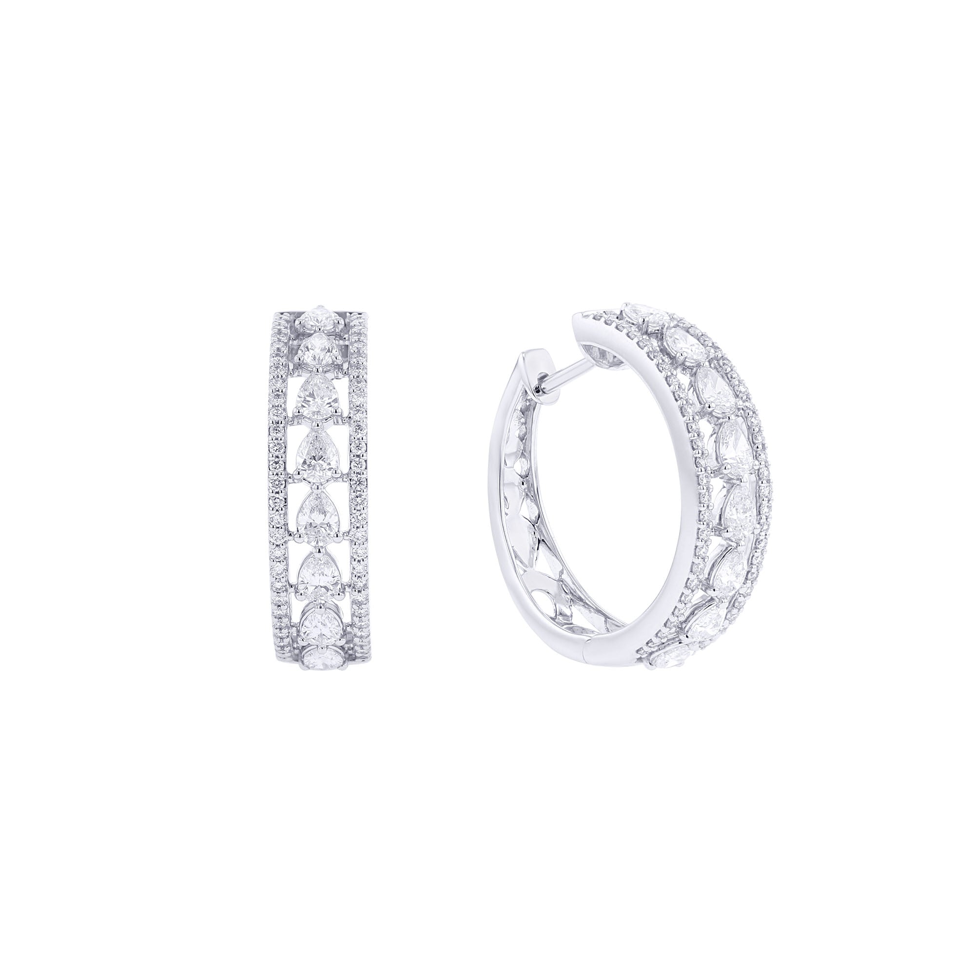 Gemma Diamond Hoop Earrings Steven Singer Jewelers