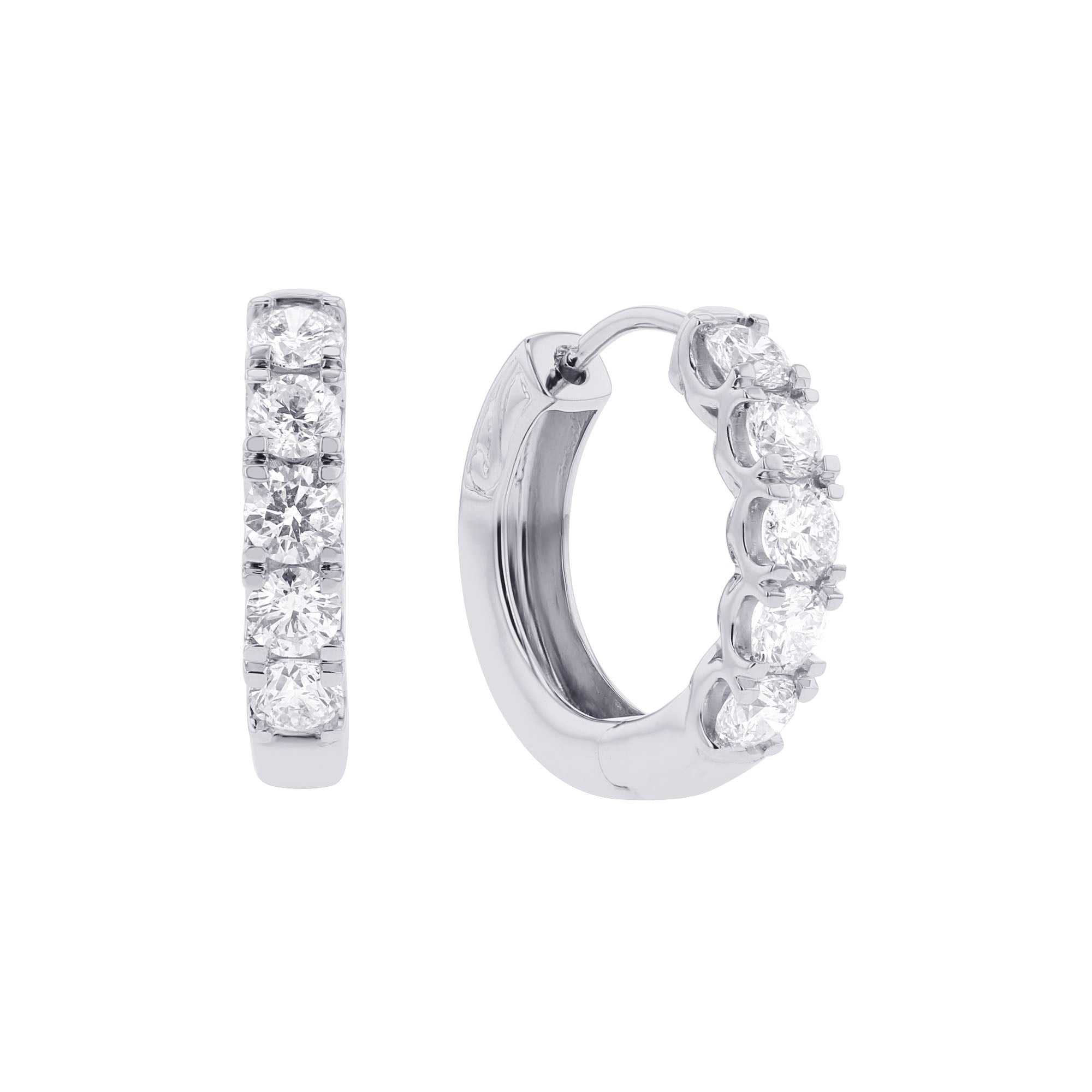 Gracie Diamond Hoop Earrings 2ct – Steven Singer Jewelers