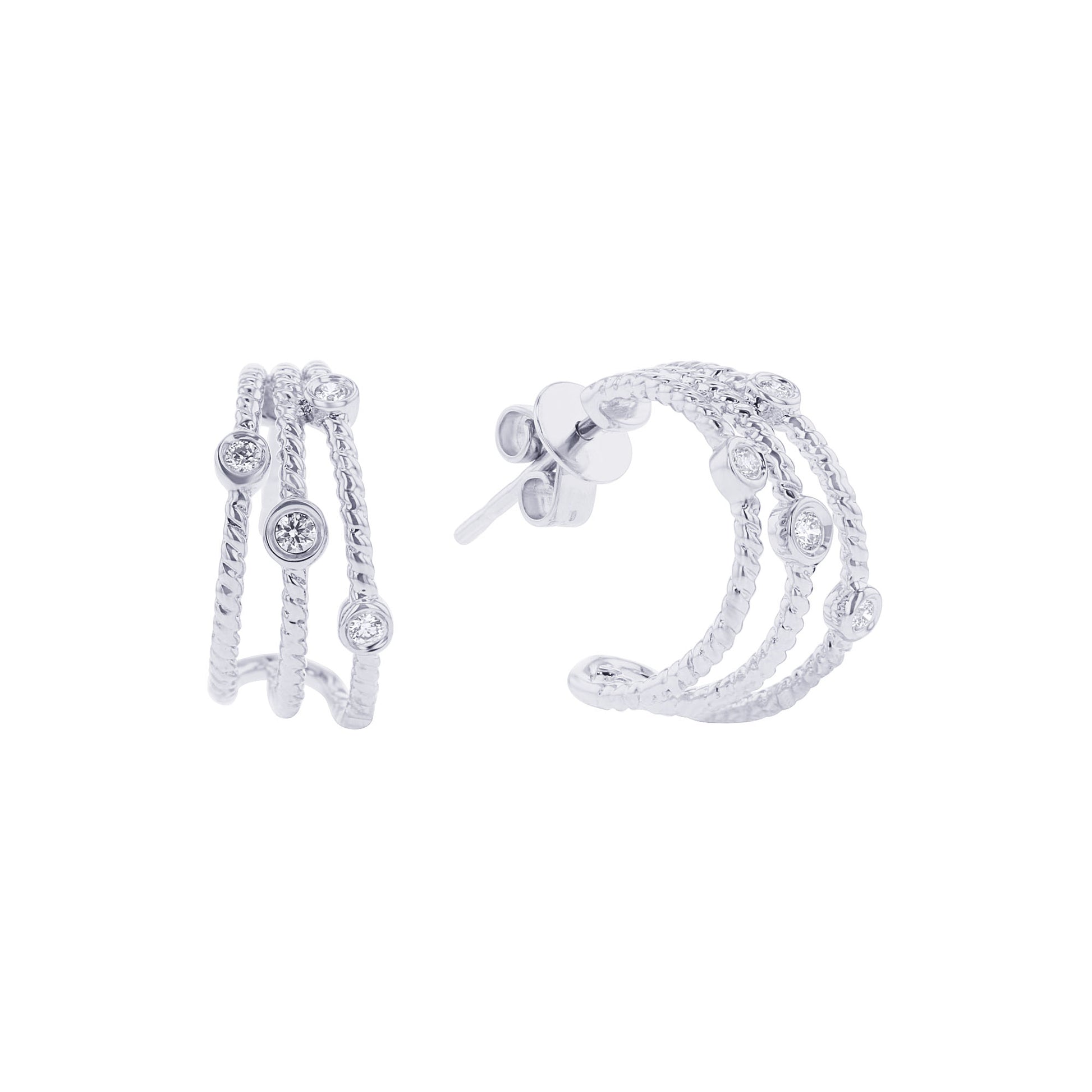 Vienna Diamond Hoop Earrings