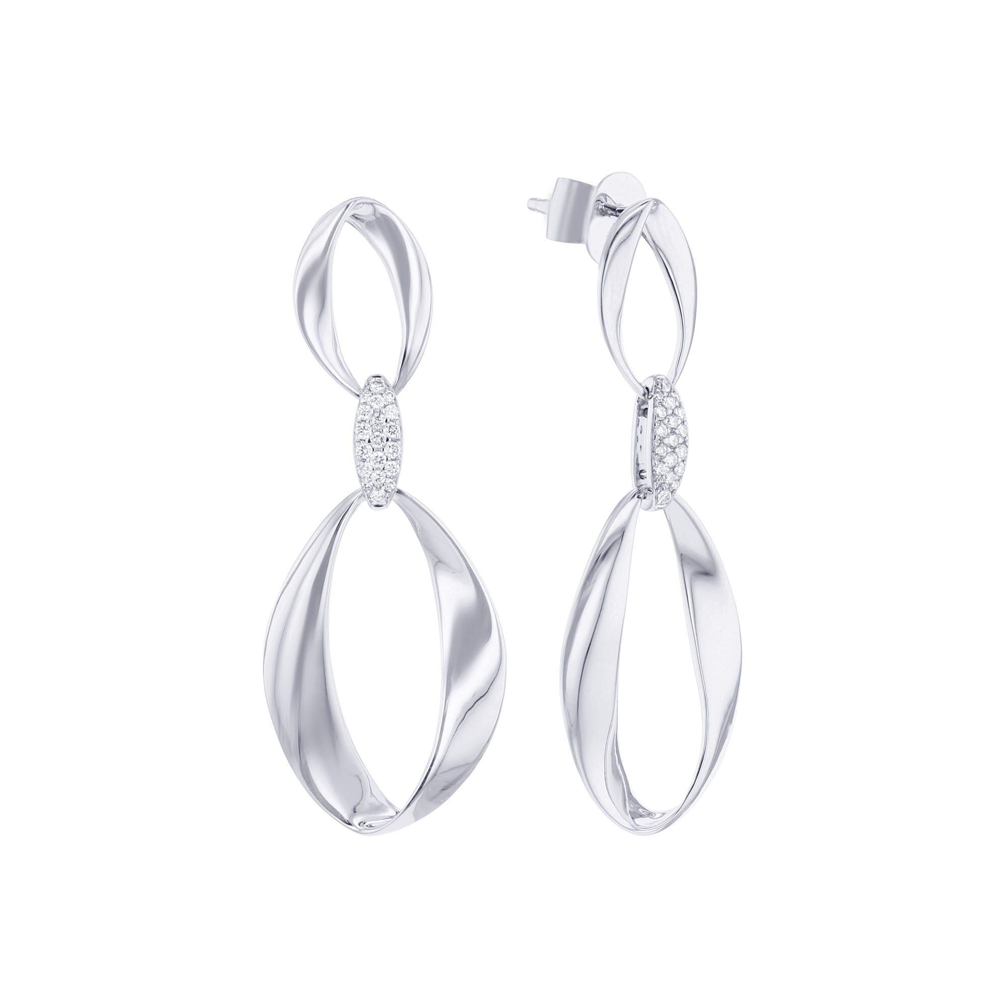 Eternal Unity Diamond Drop Earrings