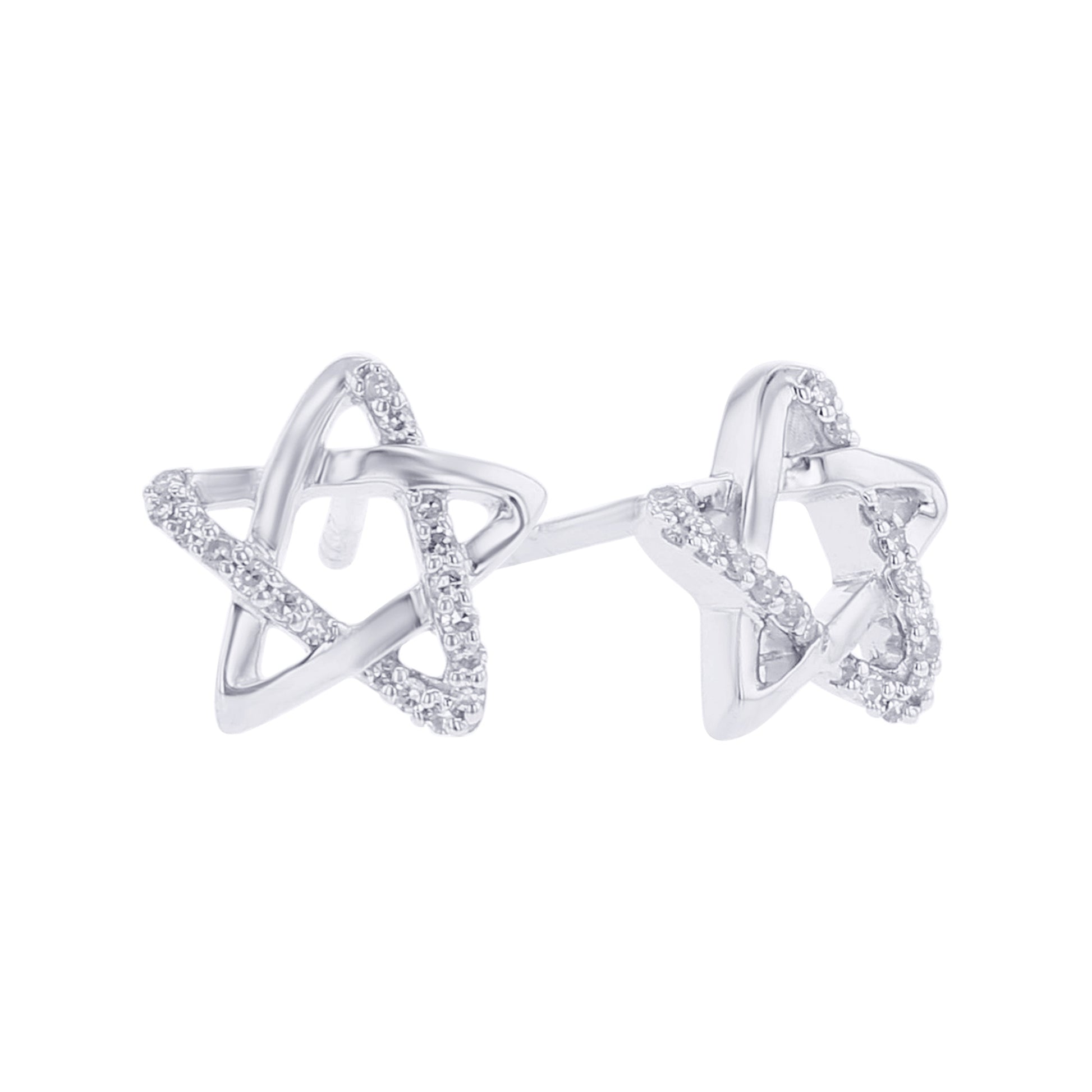 Silver Starlight Diamond Earrings