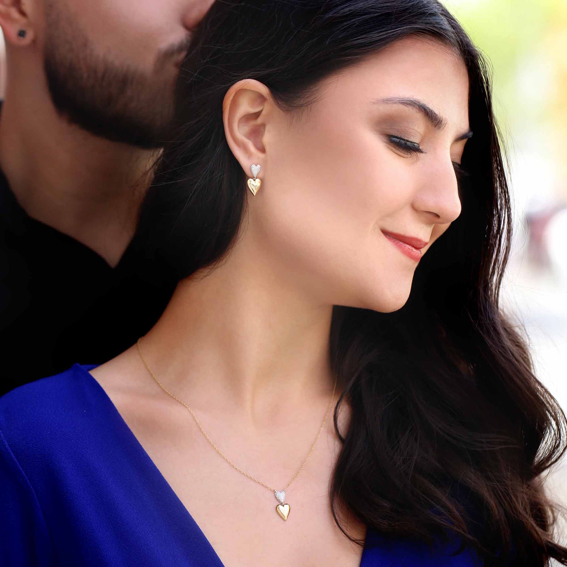 Wonderland Heart Diamond Drop Earrings