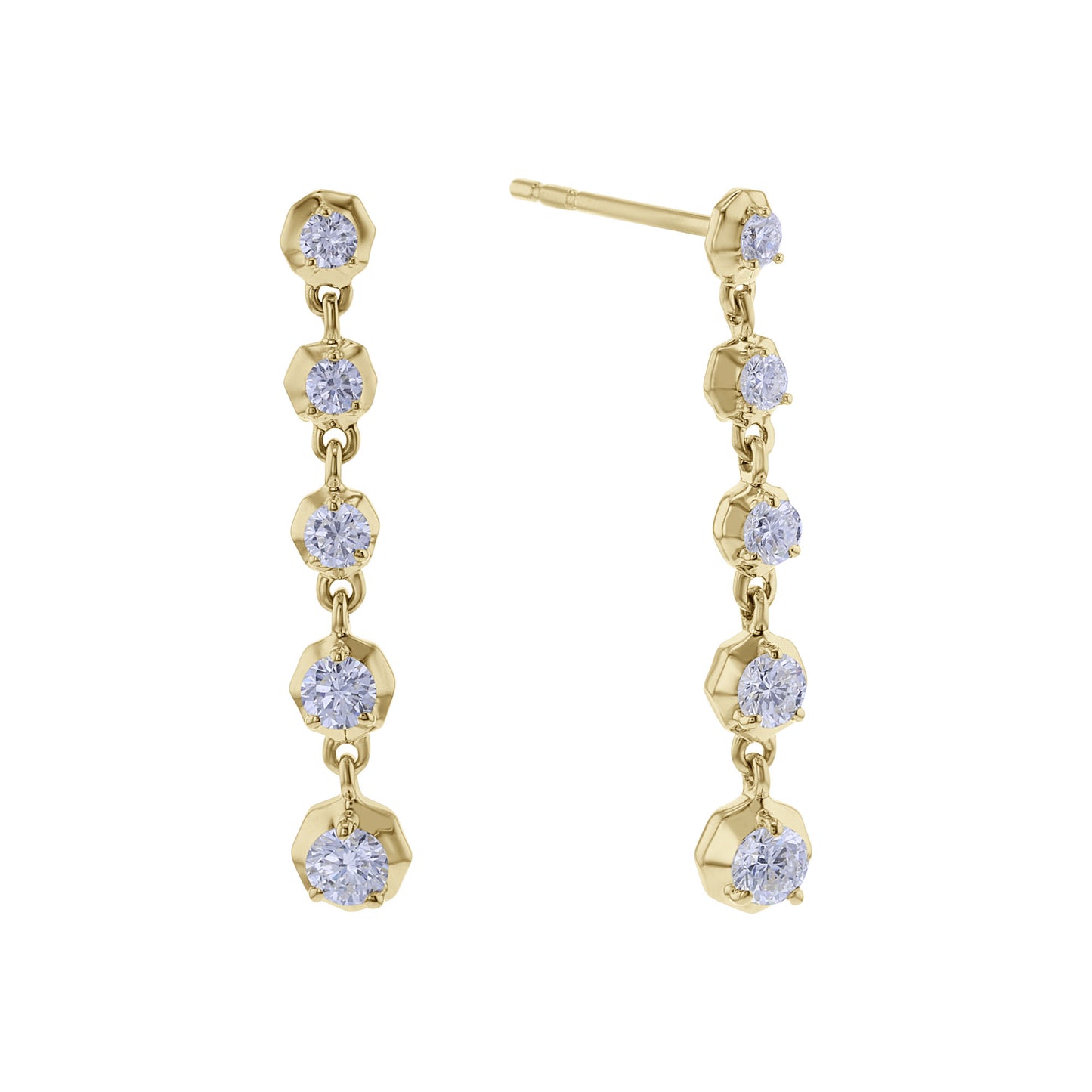 Kyla Graduated Diamond Drop Earrings