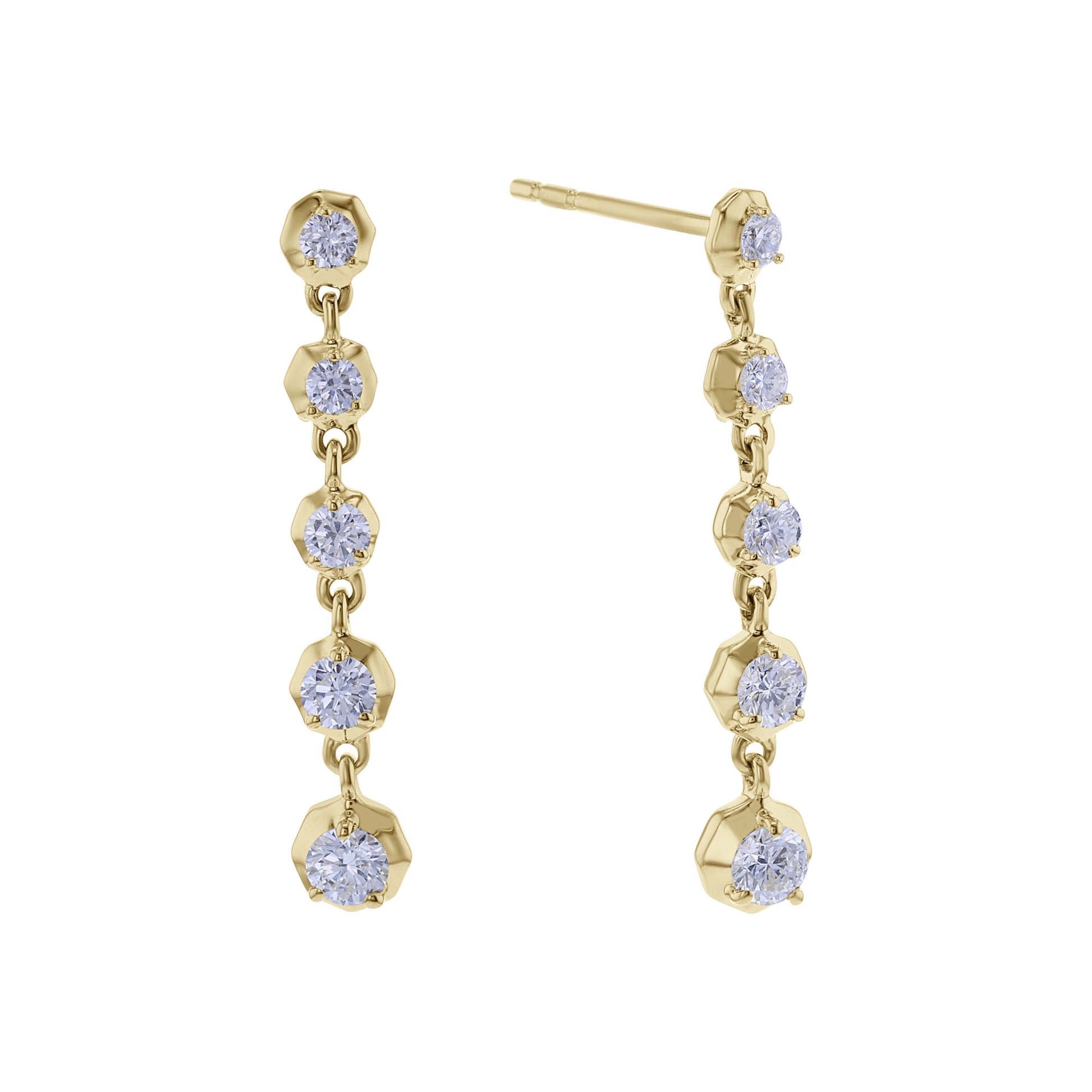Kyla Graduated Diamond Drop Earrings