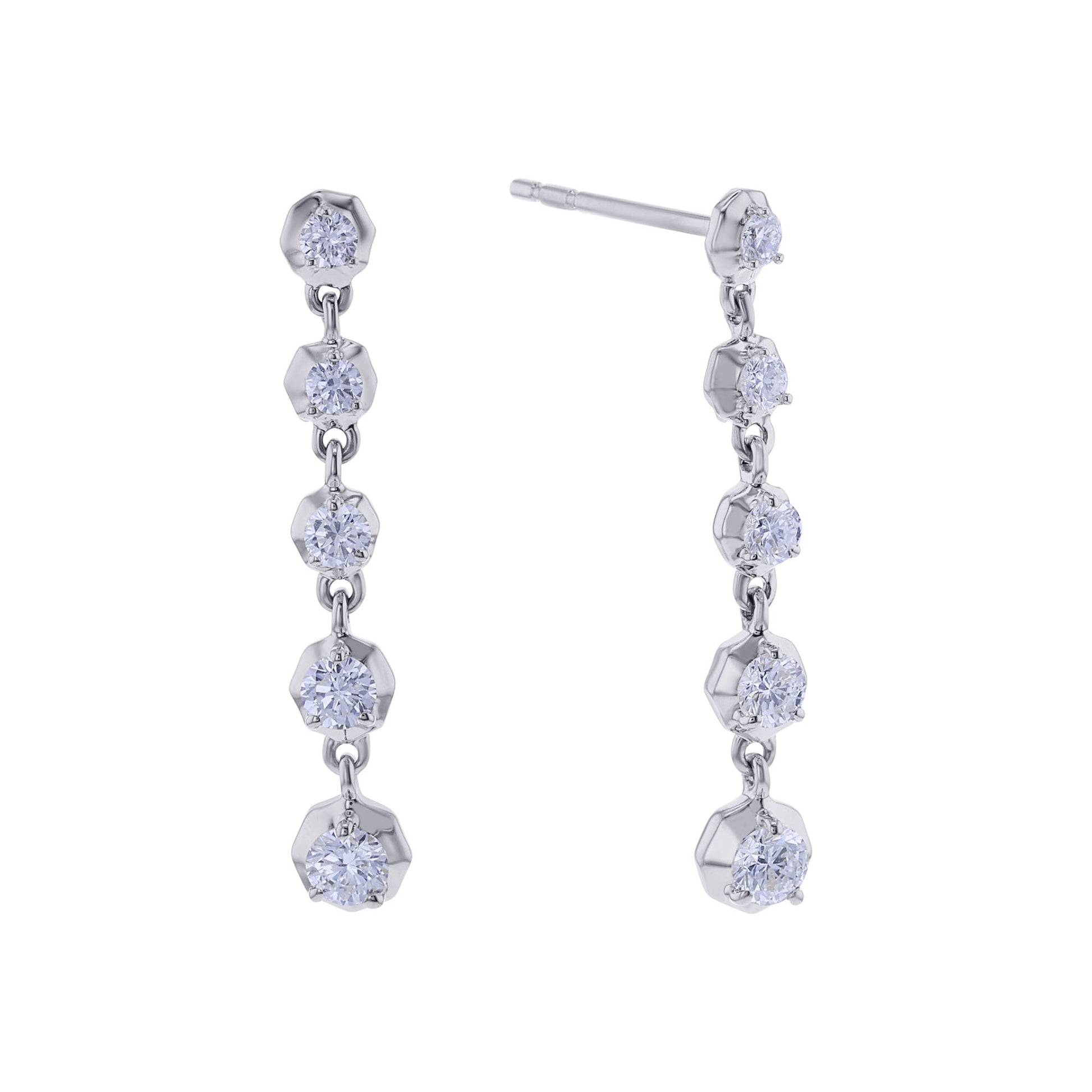 Kyla Graduated Diamond Drop Earrings