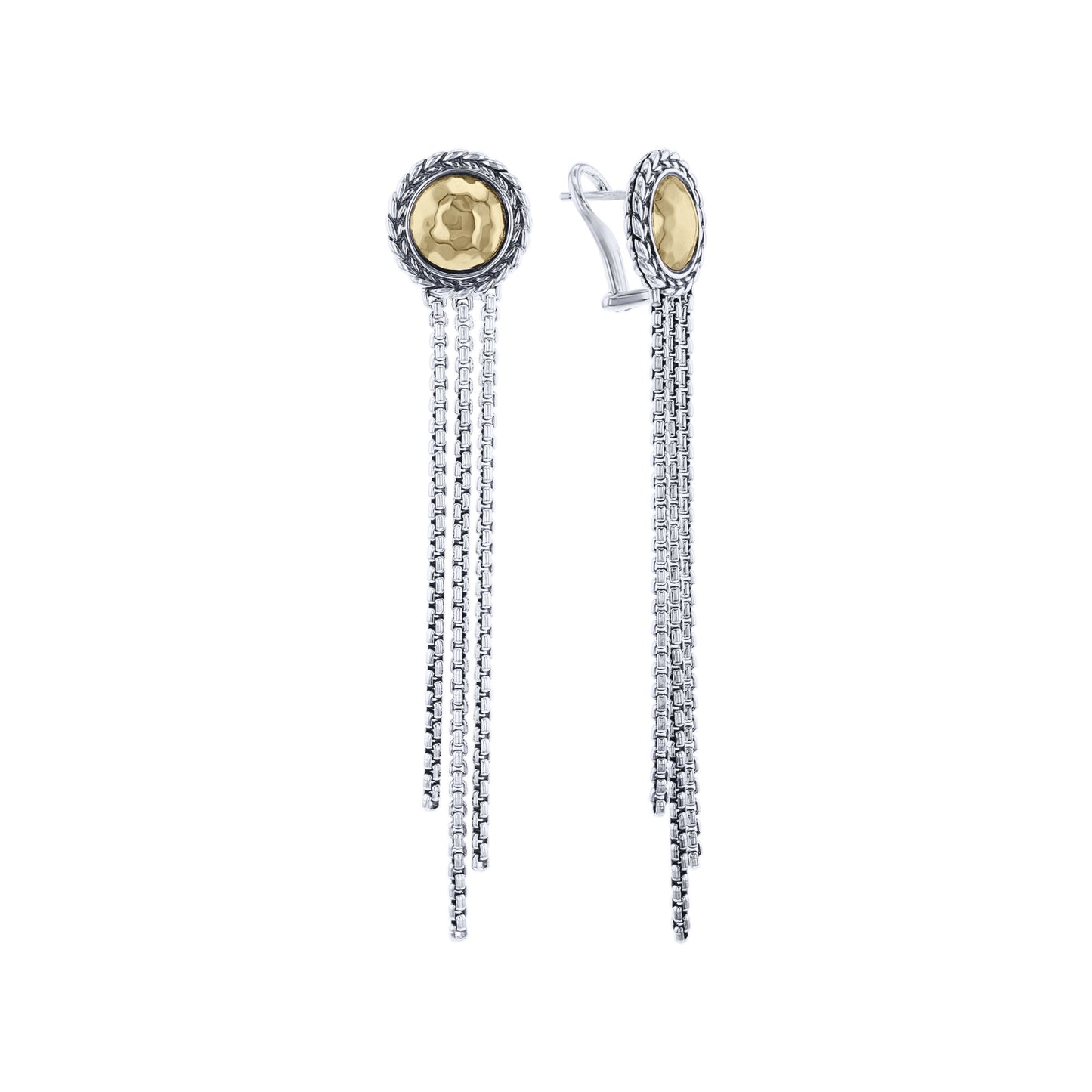 Kira Silver & Gold Fringe Earrings