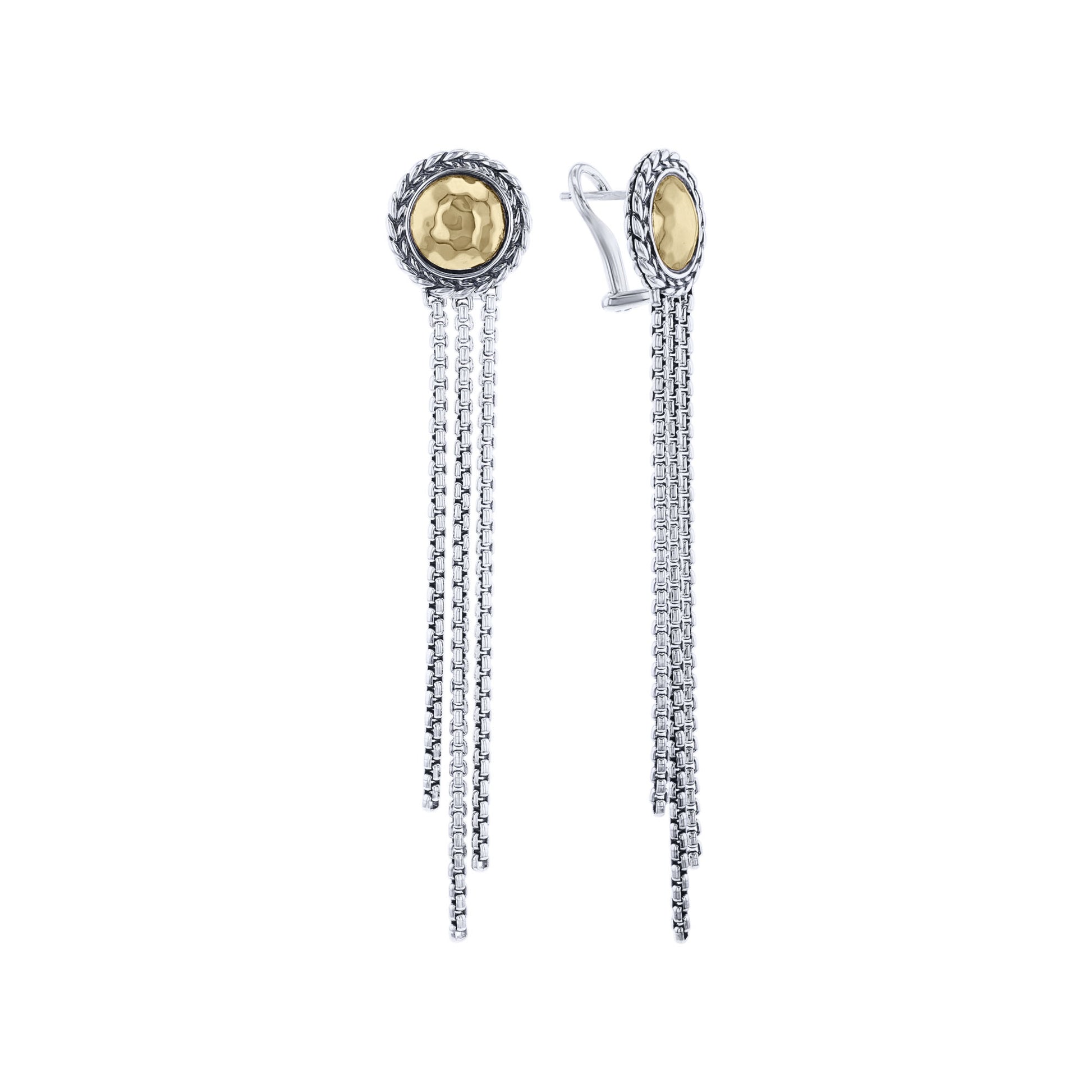 Kira Silver & Gold Fringe Earrings