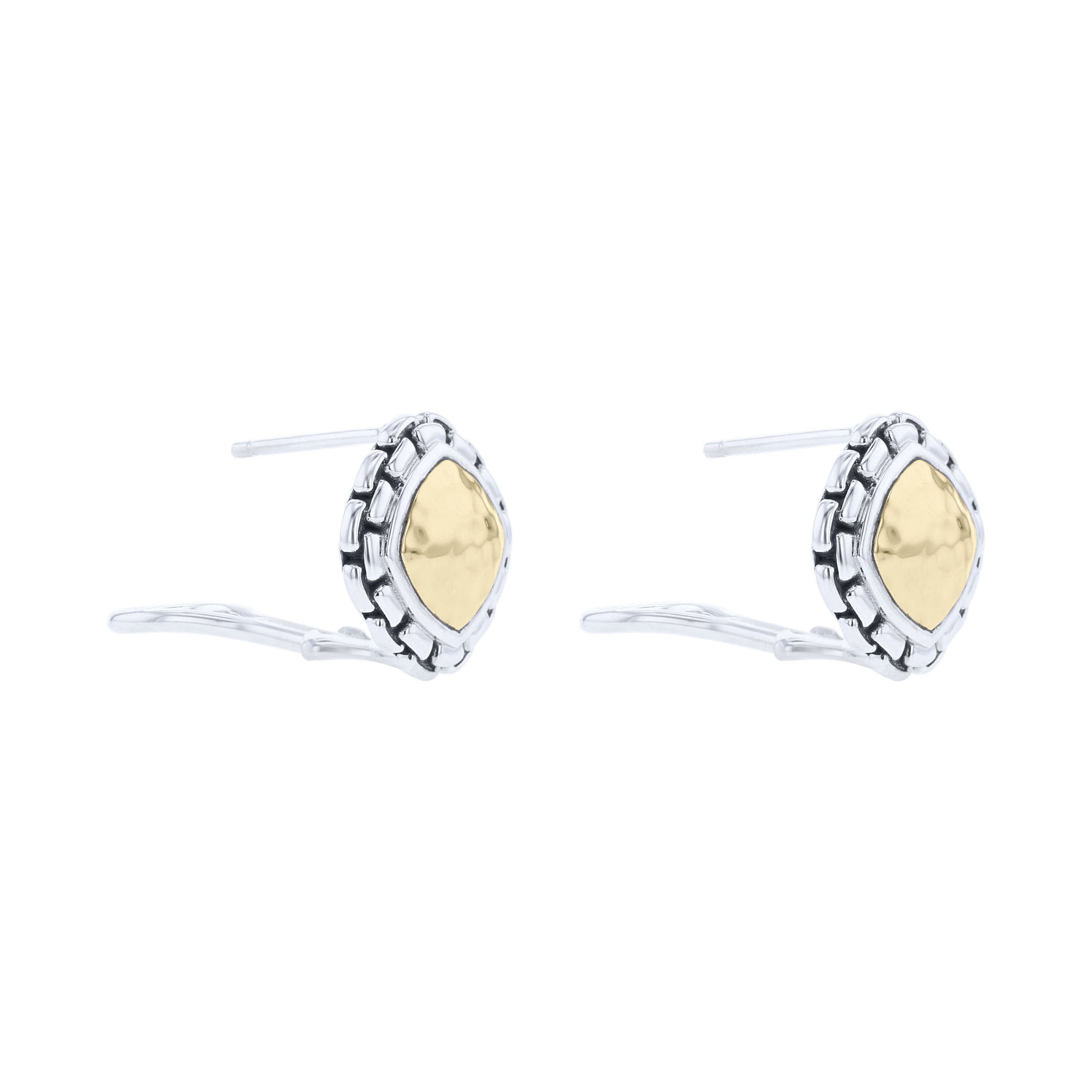 Mazi Silver & Gold Stud Earrings