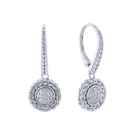 Silver Kenna Diamond Drop Earrings
