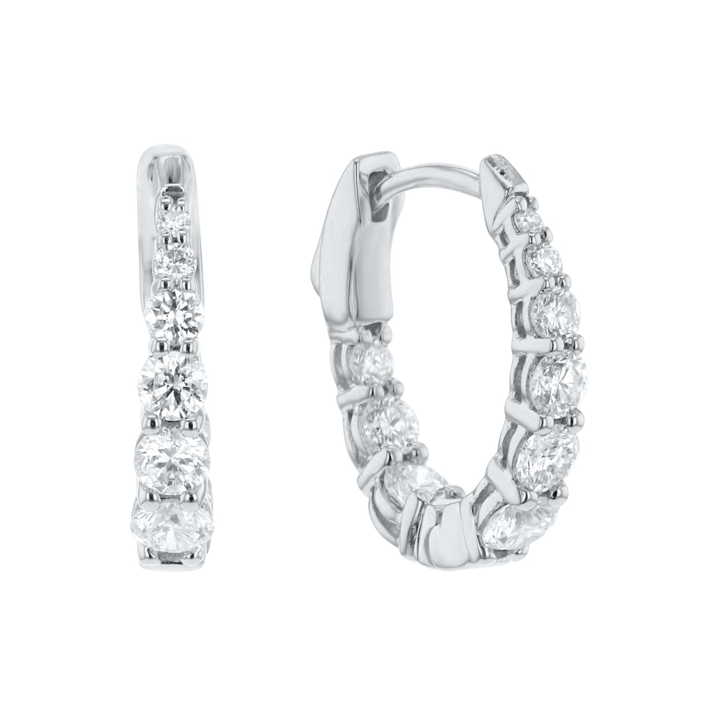 Heritage Diamond Hoop Earrings- 1ct