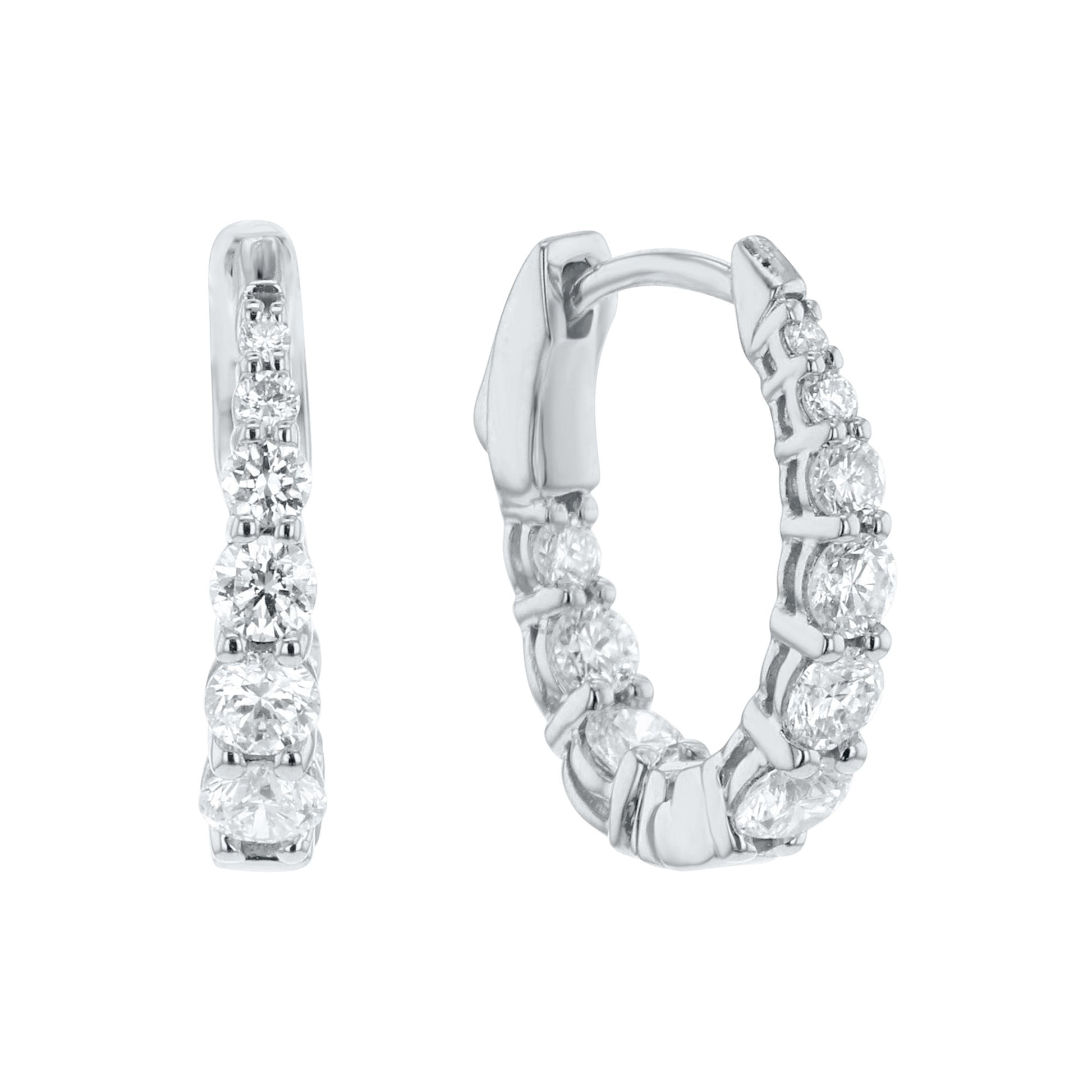 Heritage Diamond Hoop Earrings- 1ct
