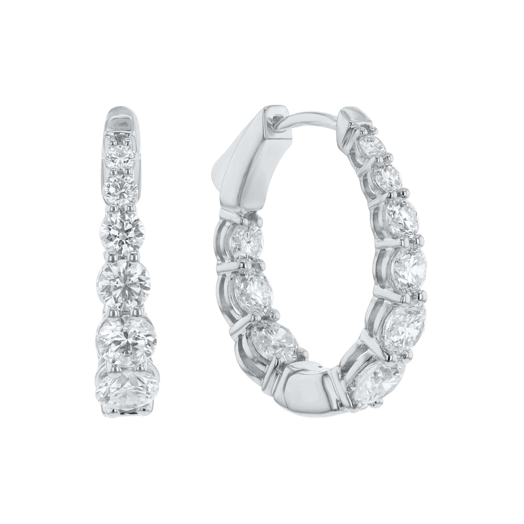 Heritage Diamond Hoop Earrings- 2ct