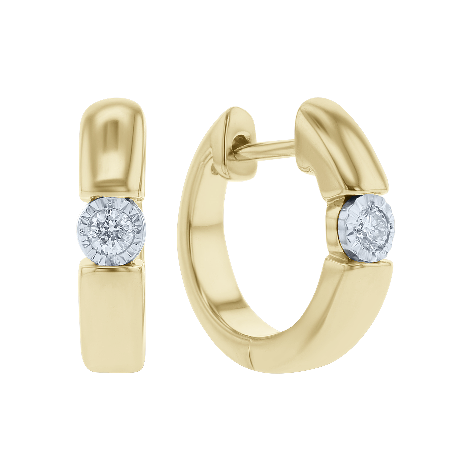 Silver Zelia Diamond Hoop Earrings