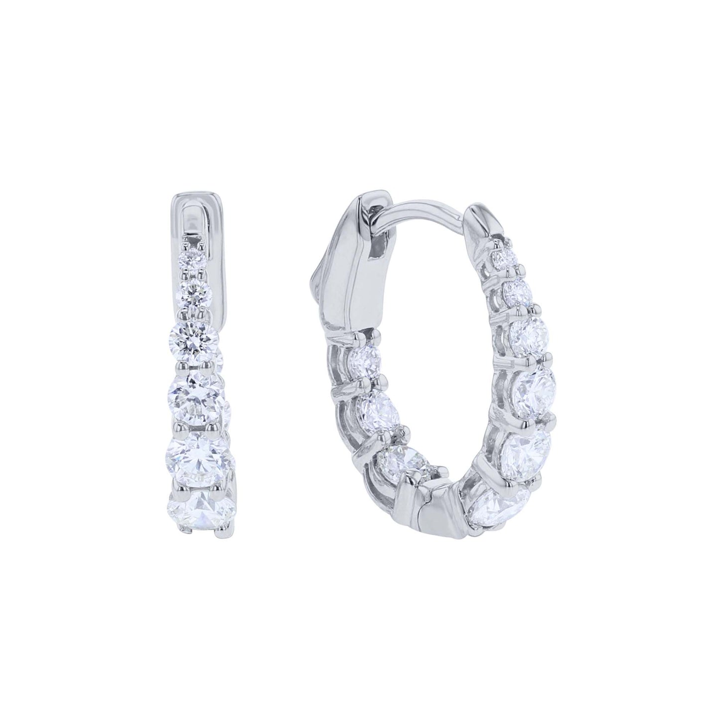 Heritage Diamond Hoop Earrings- 1ct