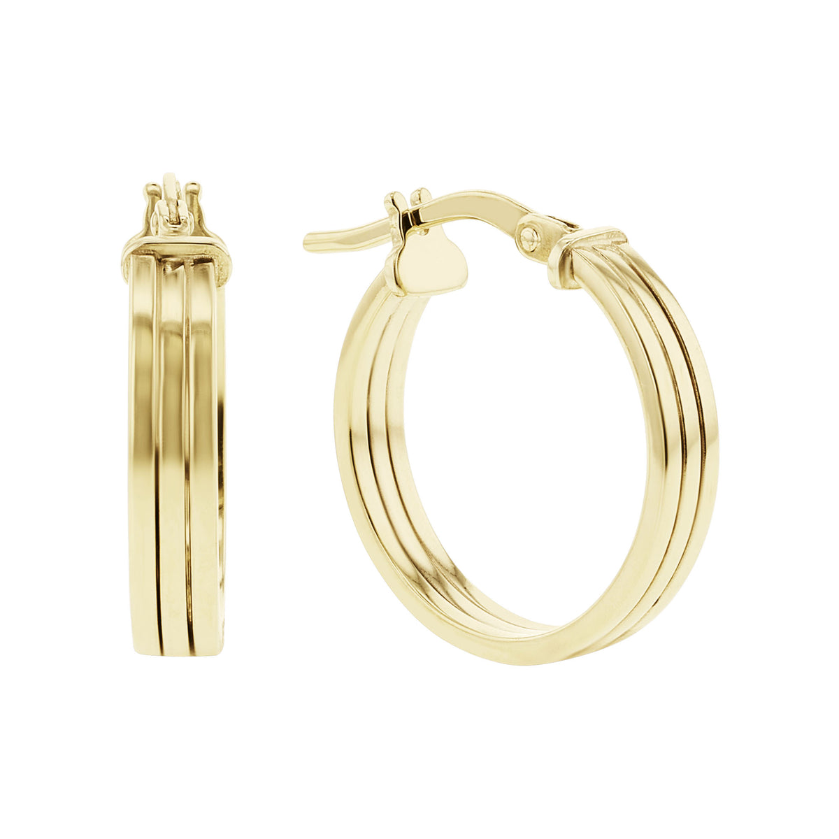 Elisa Gold Bonded Hoop Earrings