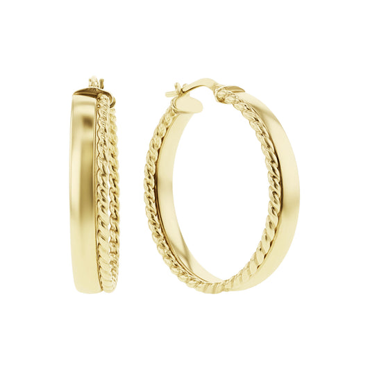 Lotte Gold Bonded Hoop Earrings