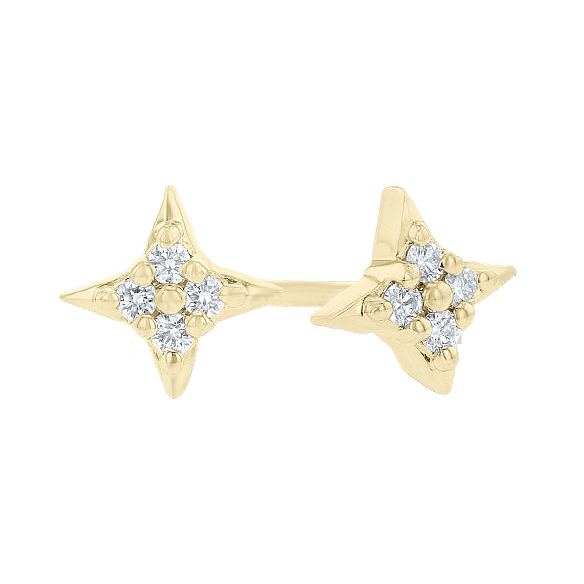 Silver Star of Hope Diamond Earrings