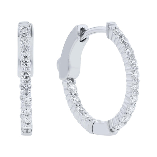 Ariel Inside Out Diamond Hoop Earrings- 1/2ct