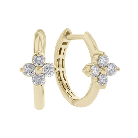 Fiona Diamond Huggie Hoop Earrings