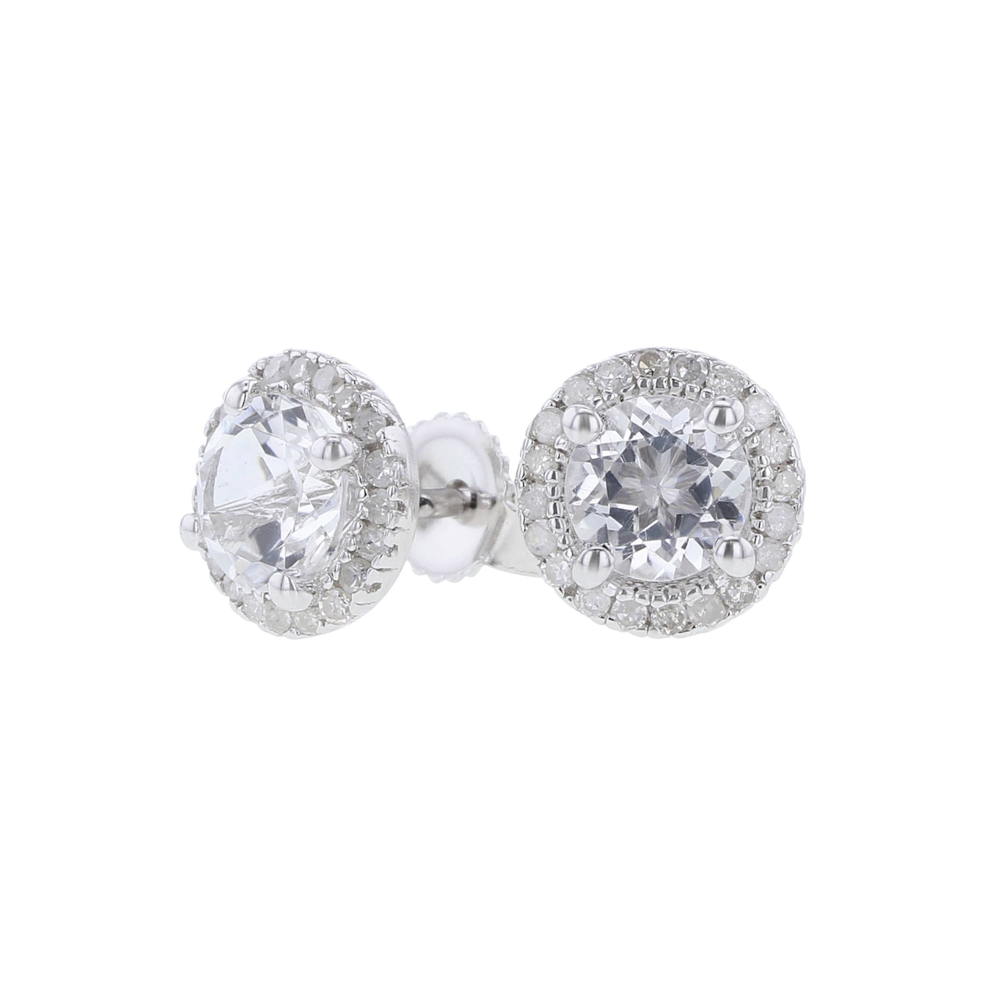 Silver Sprinkle White Topaz & Diamond Earrings – Steven Singer Jewelers