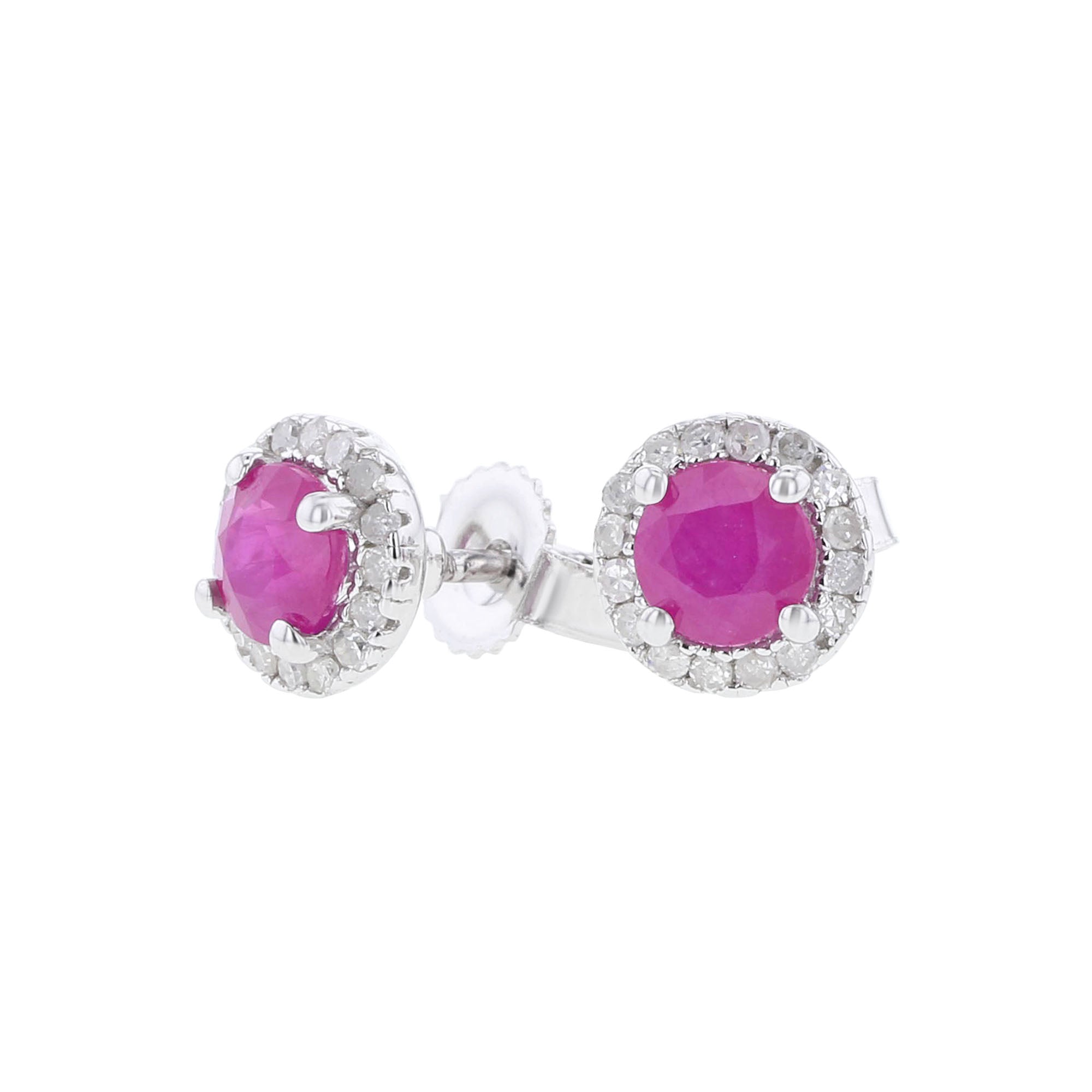 Silver Sprinkle Ruby & Diamond Earrings – Steven Singer Jewelers
