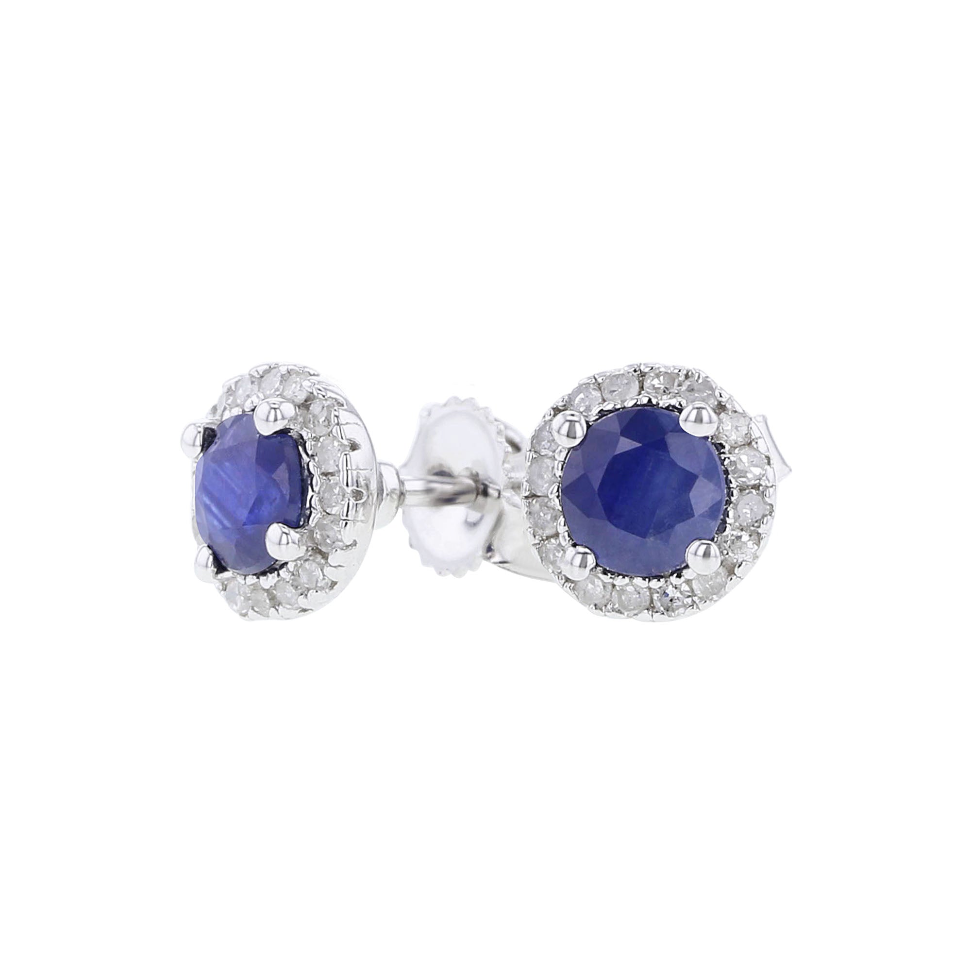 Silver Sprinkle Sapphire & Diamond Earrings – Steven Singer Jewelers