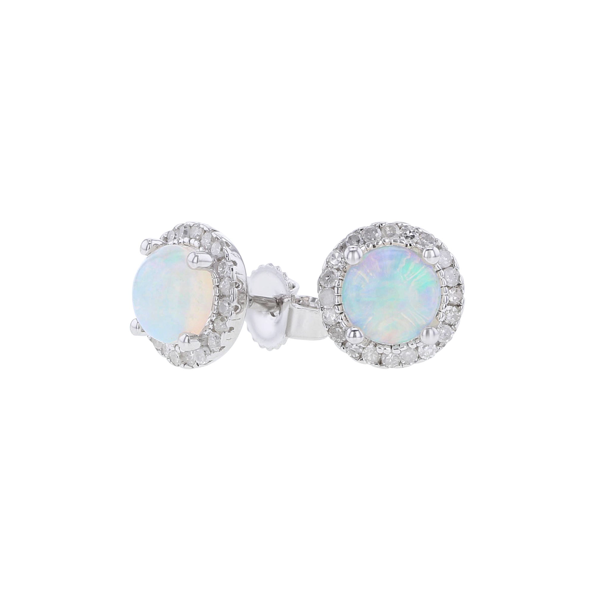 Silver Sprinkle Opal & Diamond Earrings – Steven Singer Jewelers