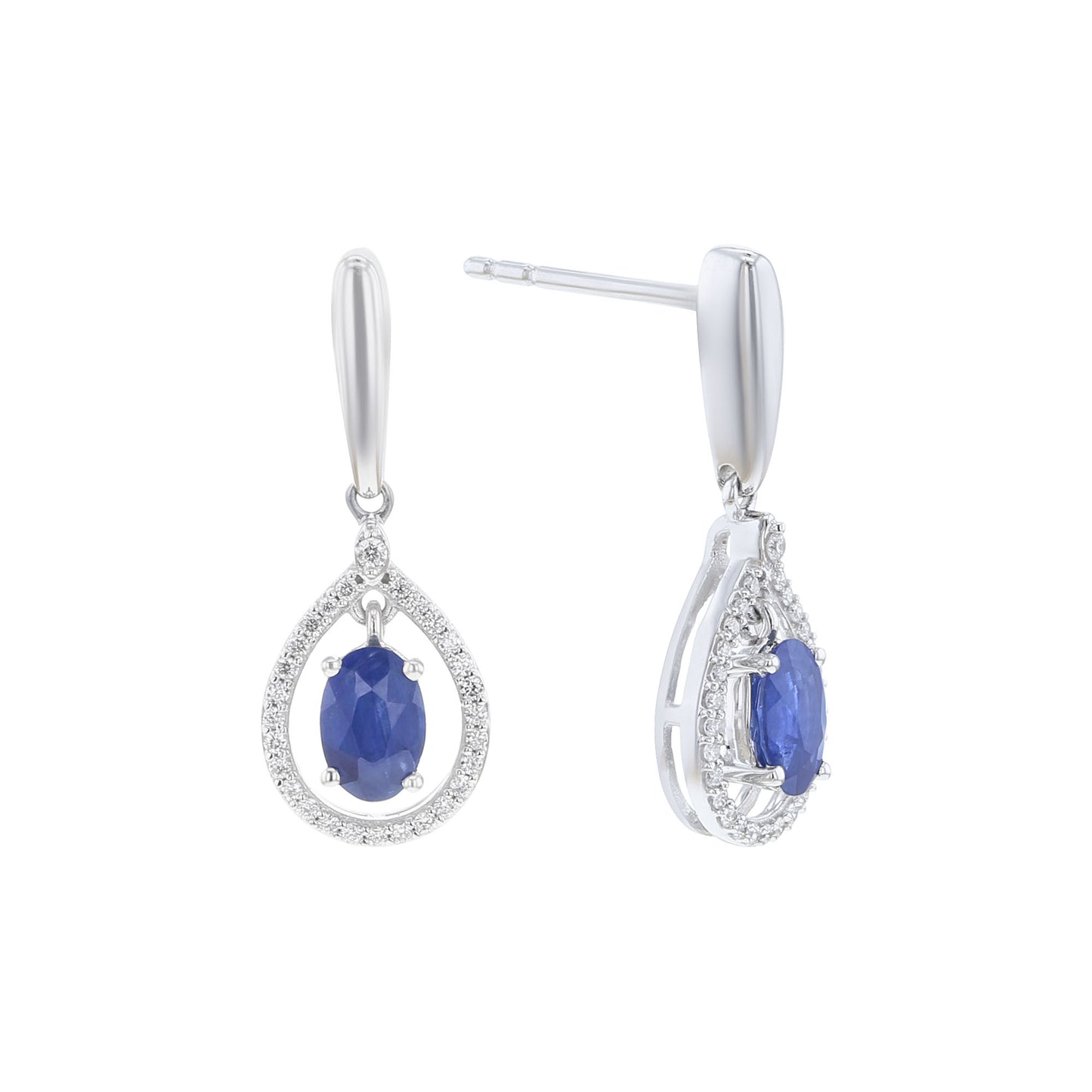 Samara Sapphire & Diamond Drop Earrings