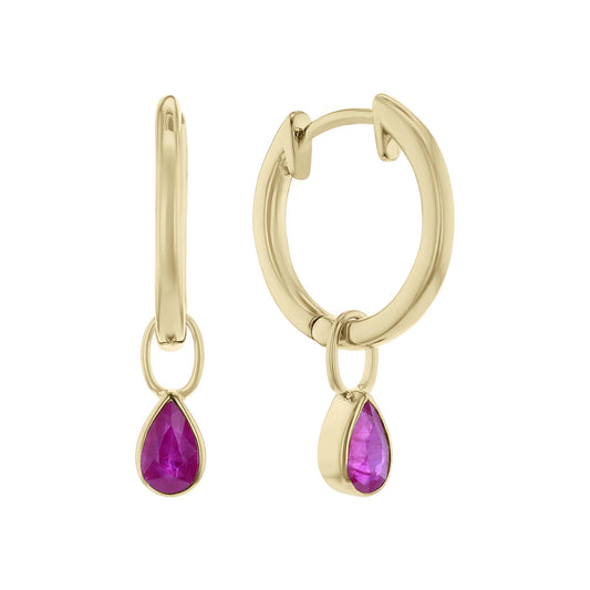 Reagan Ruby Huggie Hoop Earrings