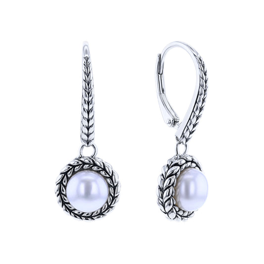 Treasure Pearl Silver Drop Earrings