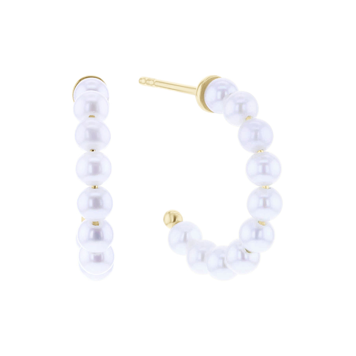 Michelle Pearl Hoop Earrings