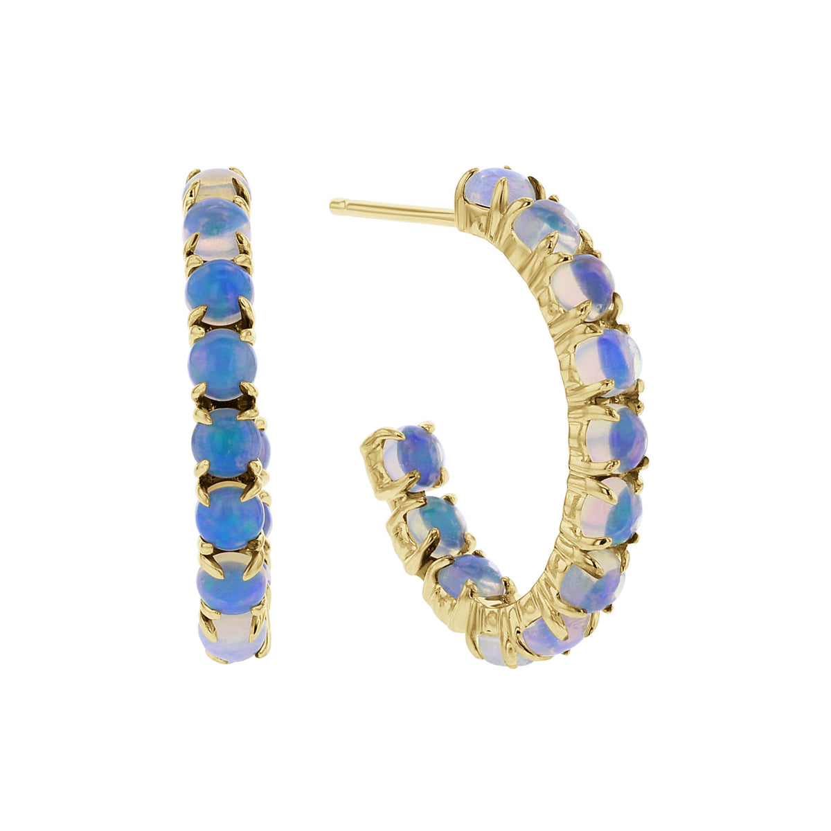 Prismatic Inside Out Opal Hoops