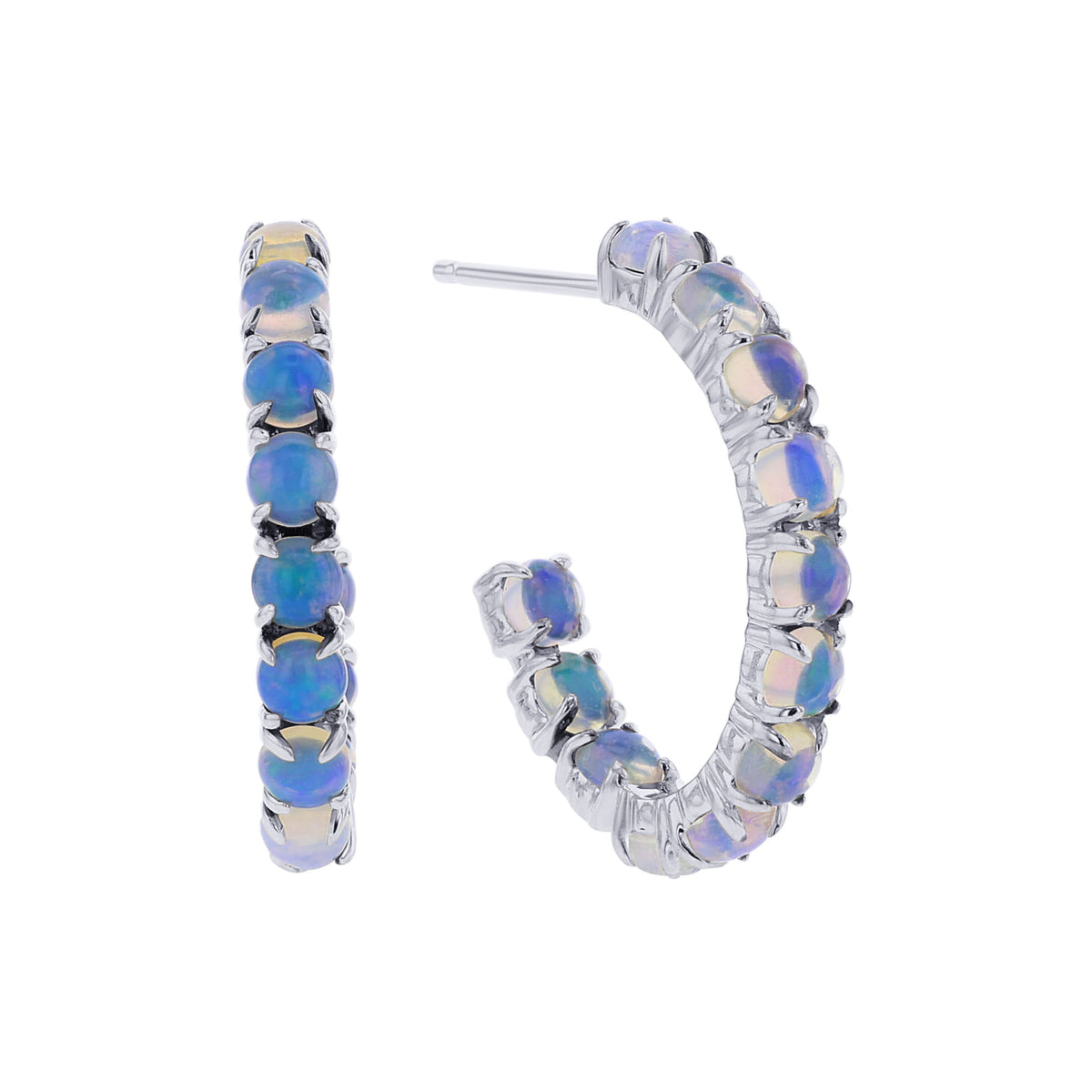 Prismatic Inside Out Opal Hoops