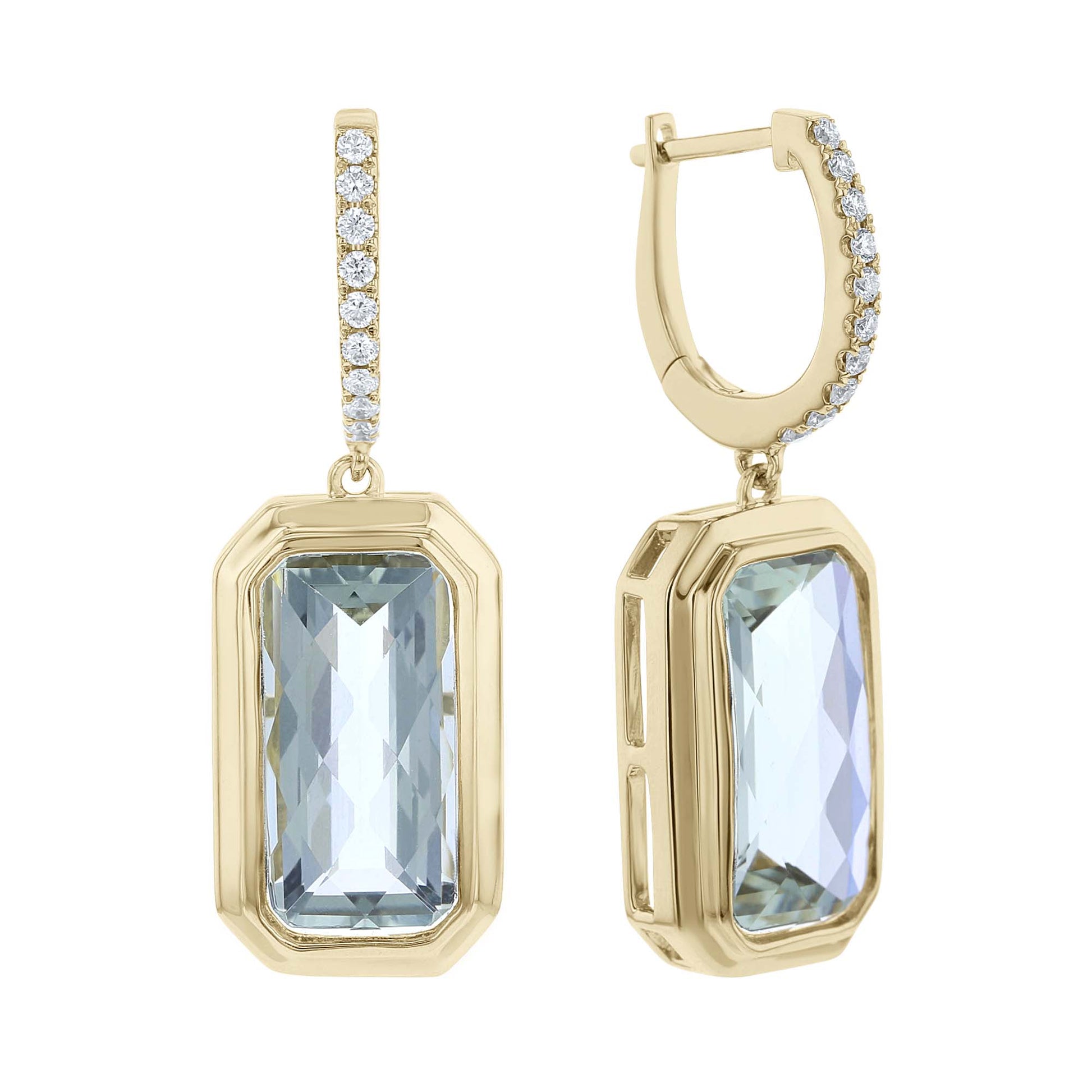 Danu Green Amethyst & Diamond Drop Earrings